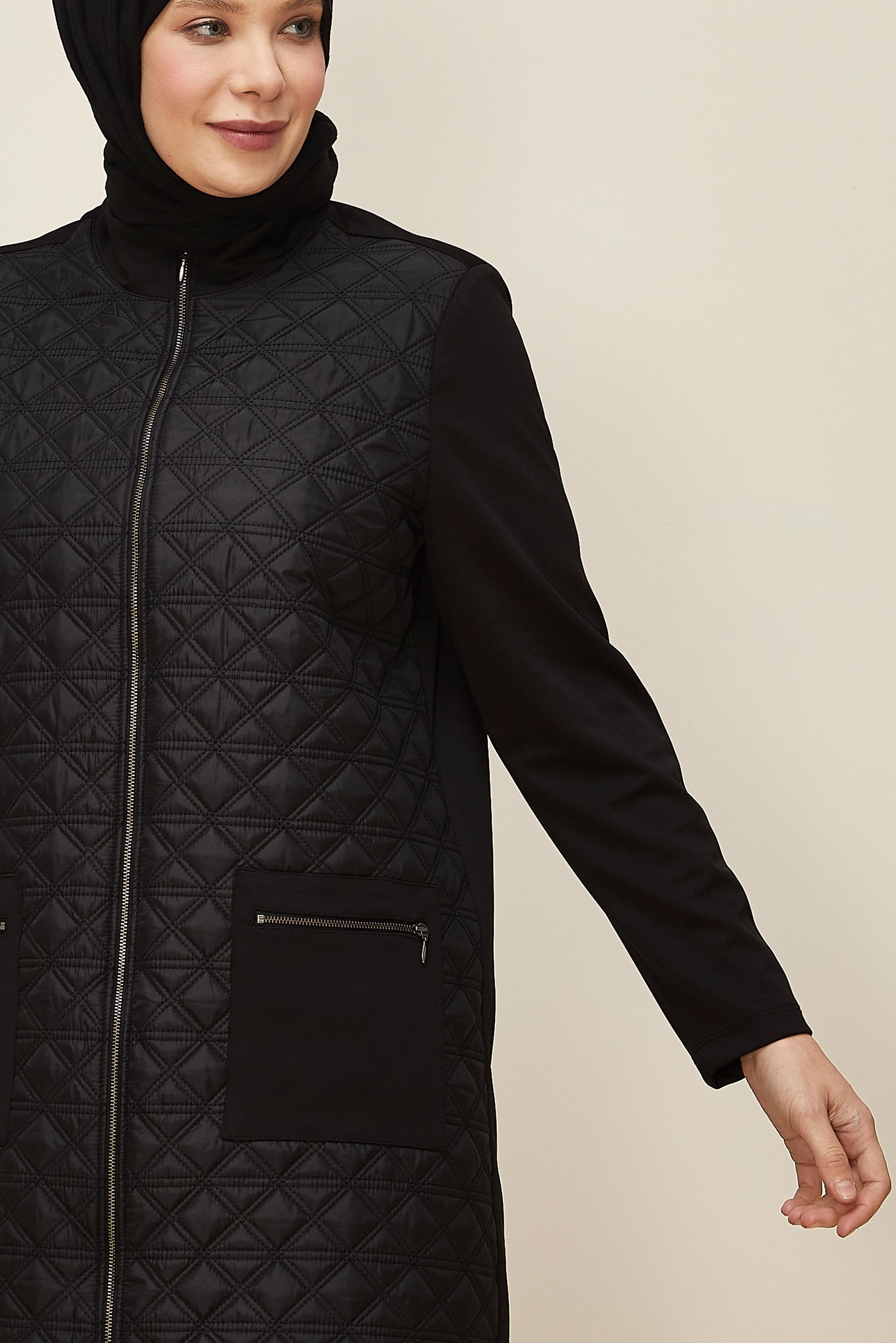 Vêtements hijab NOIR VESTE GRANDE TAILLE 20645