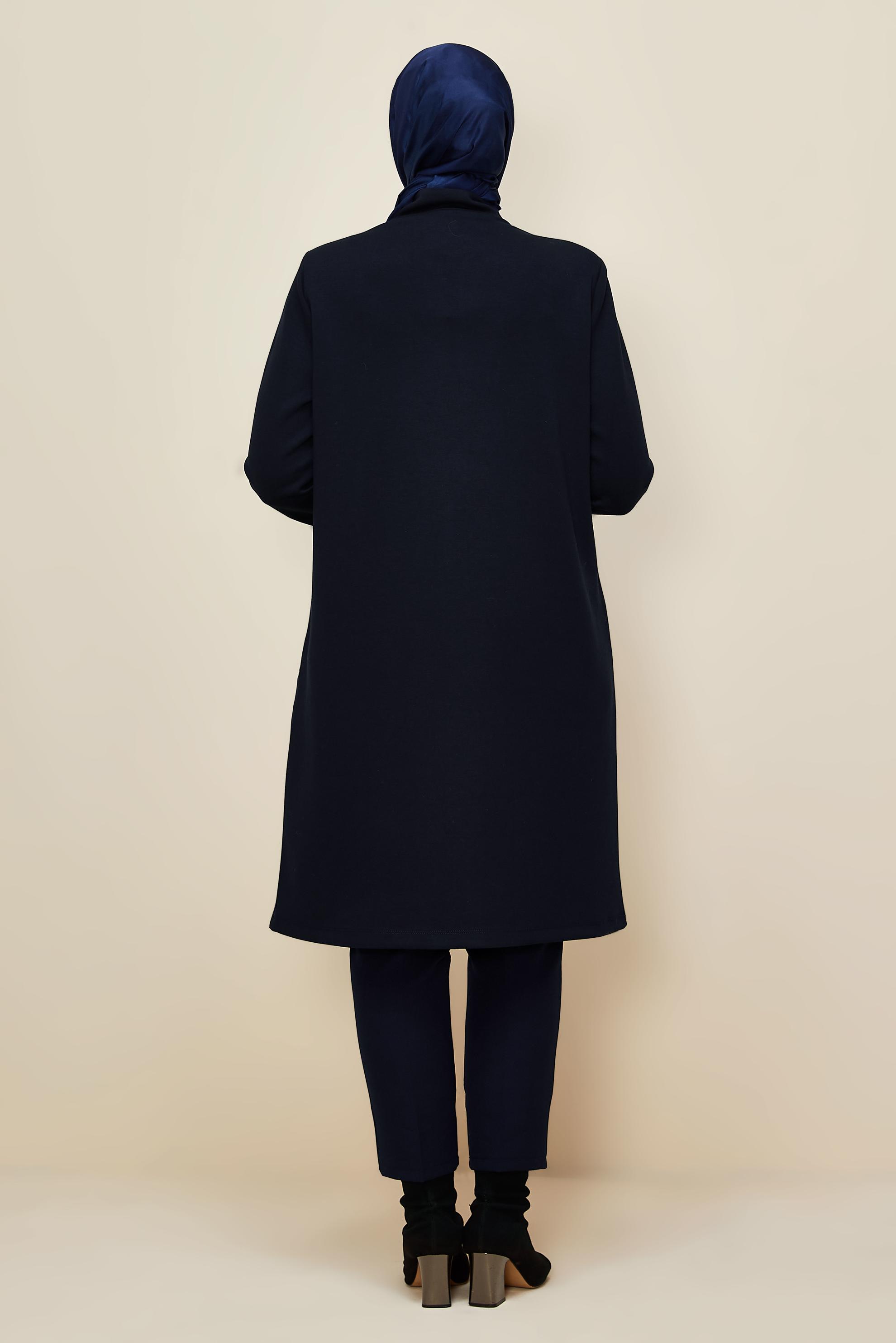 Vêtements hijab BLEU MARINE VESTE GRANDE TAILLE 20645