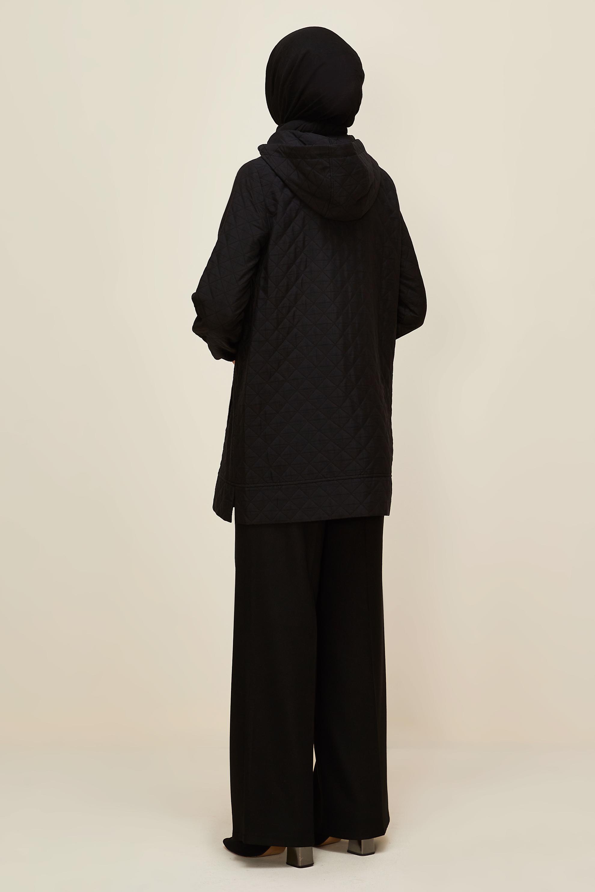 Tesettür giyim SİYAH KAPİTONE GİY ÇIK 45290