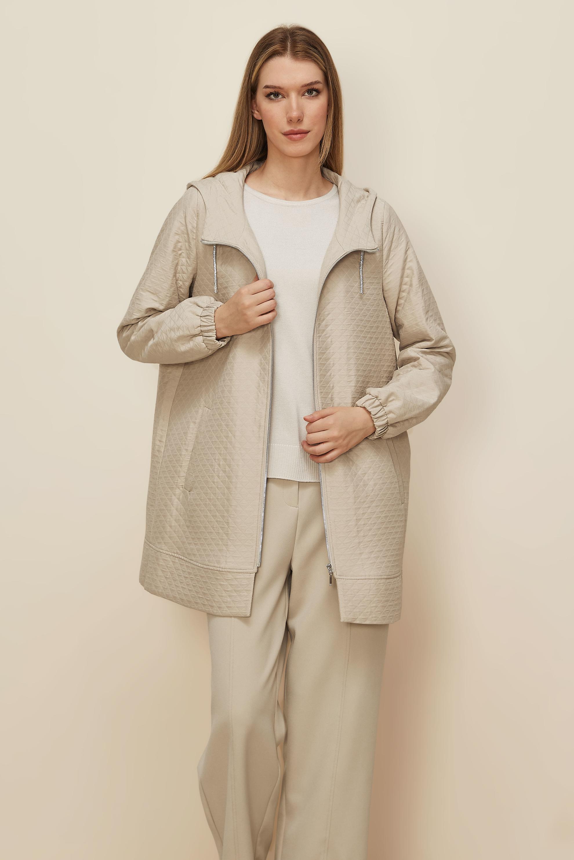 Hijab clothing BEIGE QUILTED JACKET 45290