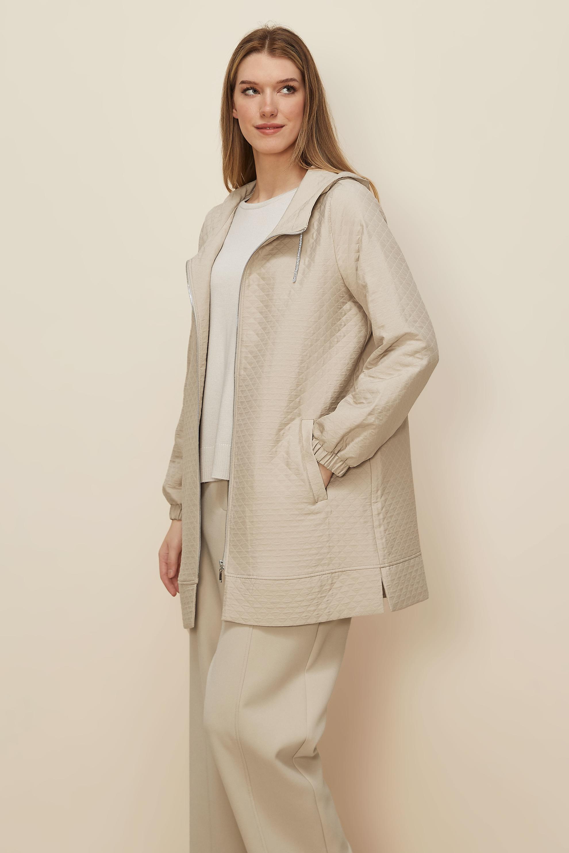 Hijab clothing BEIGE QUILTED JACKET 45290