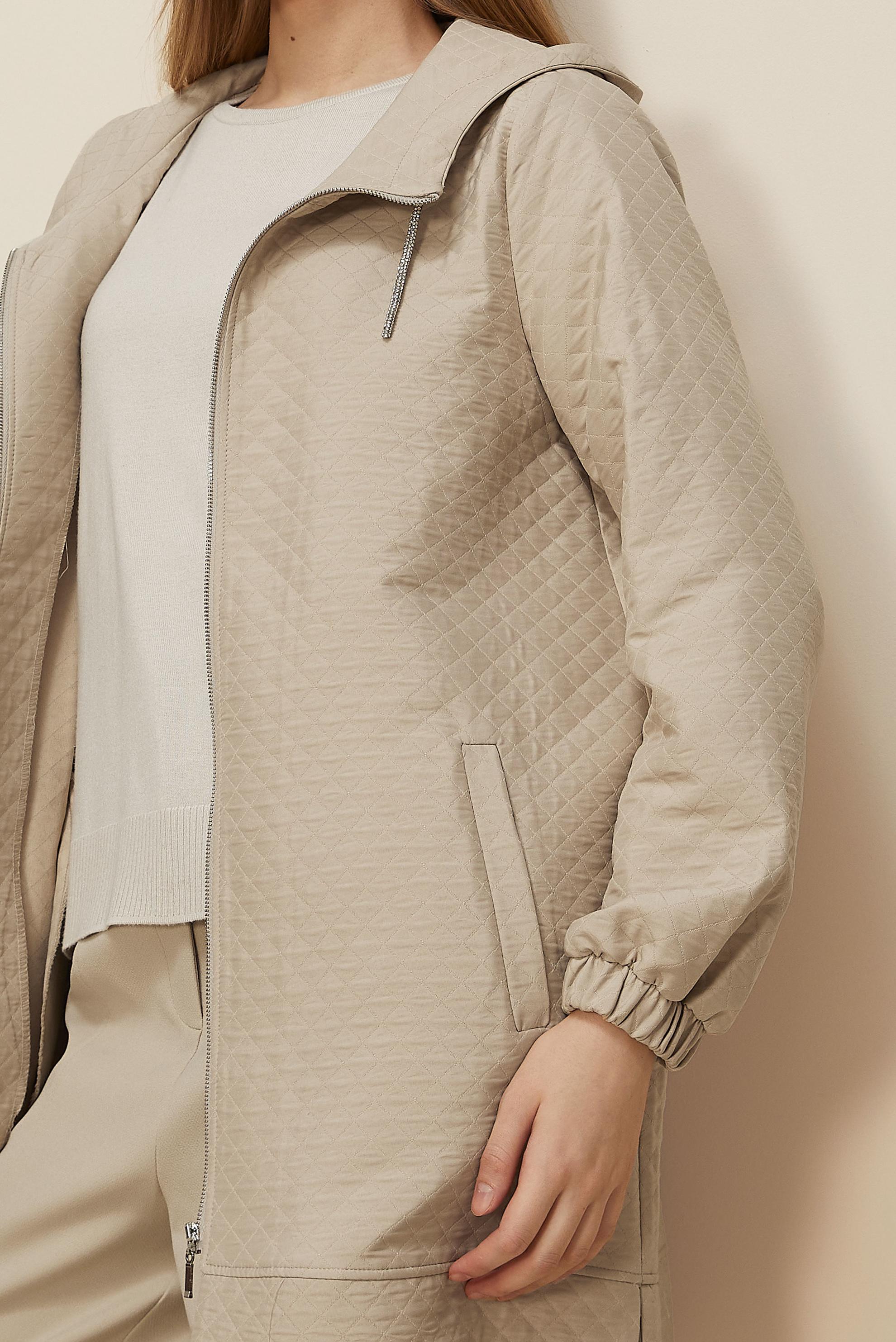 Hijab clothing BEIGE QUILTED JACKET 45290