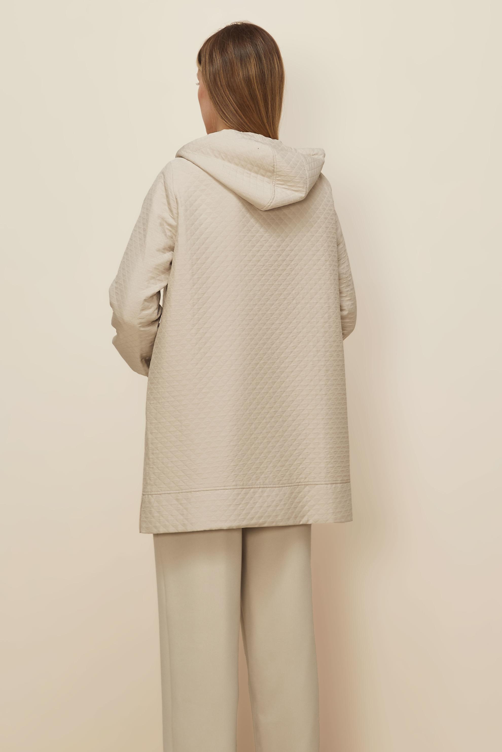 Hijab clothing BEIGE QUILTED JACKET 45290