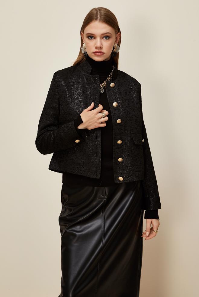 Tesettür giyim SİYAH JAKAR CEKET 45936 - ALVİNA