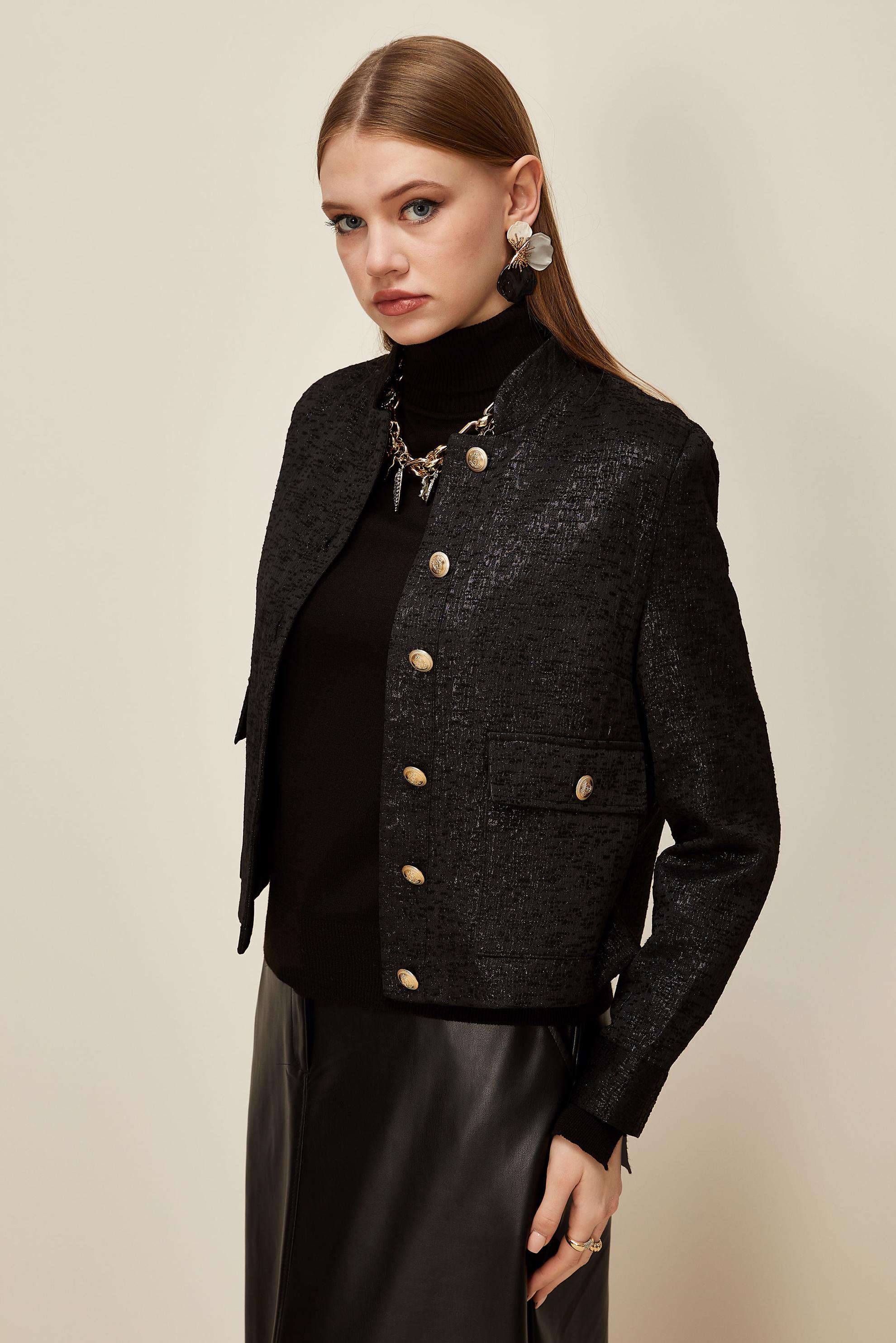 Tesettür giyim SİYAH JAKAR CEKET 45936