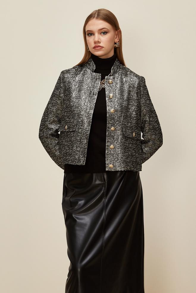 Tesettür giyim ALTIN JAKAR CEKET 45936 - ALVİNA