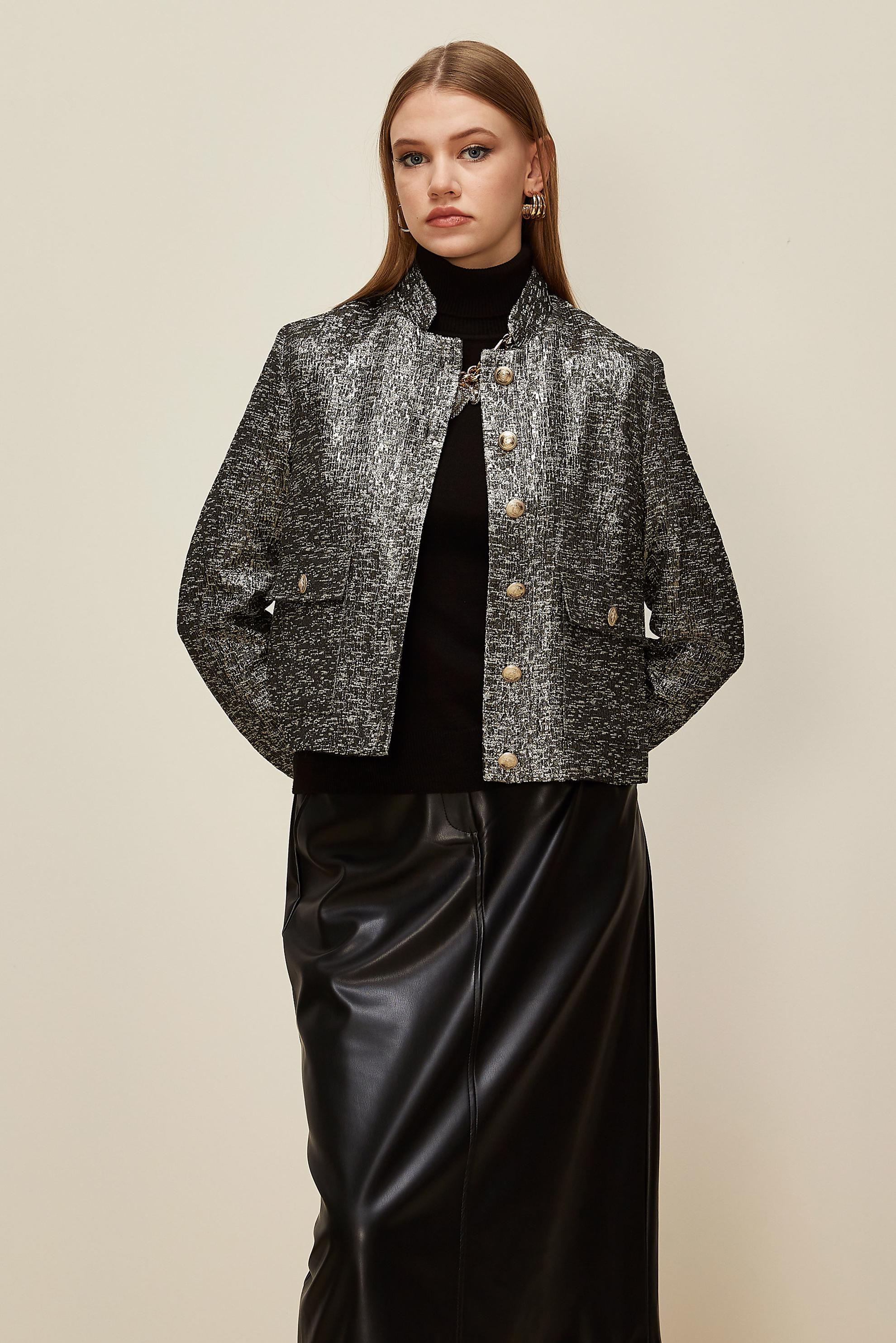 Tesettür giyim ALTIN JAKAR CEKET 45936