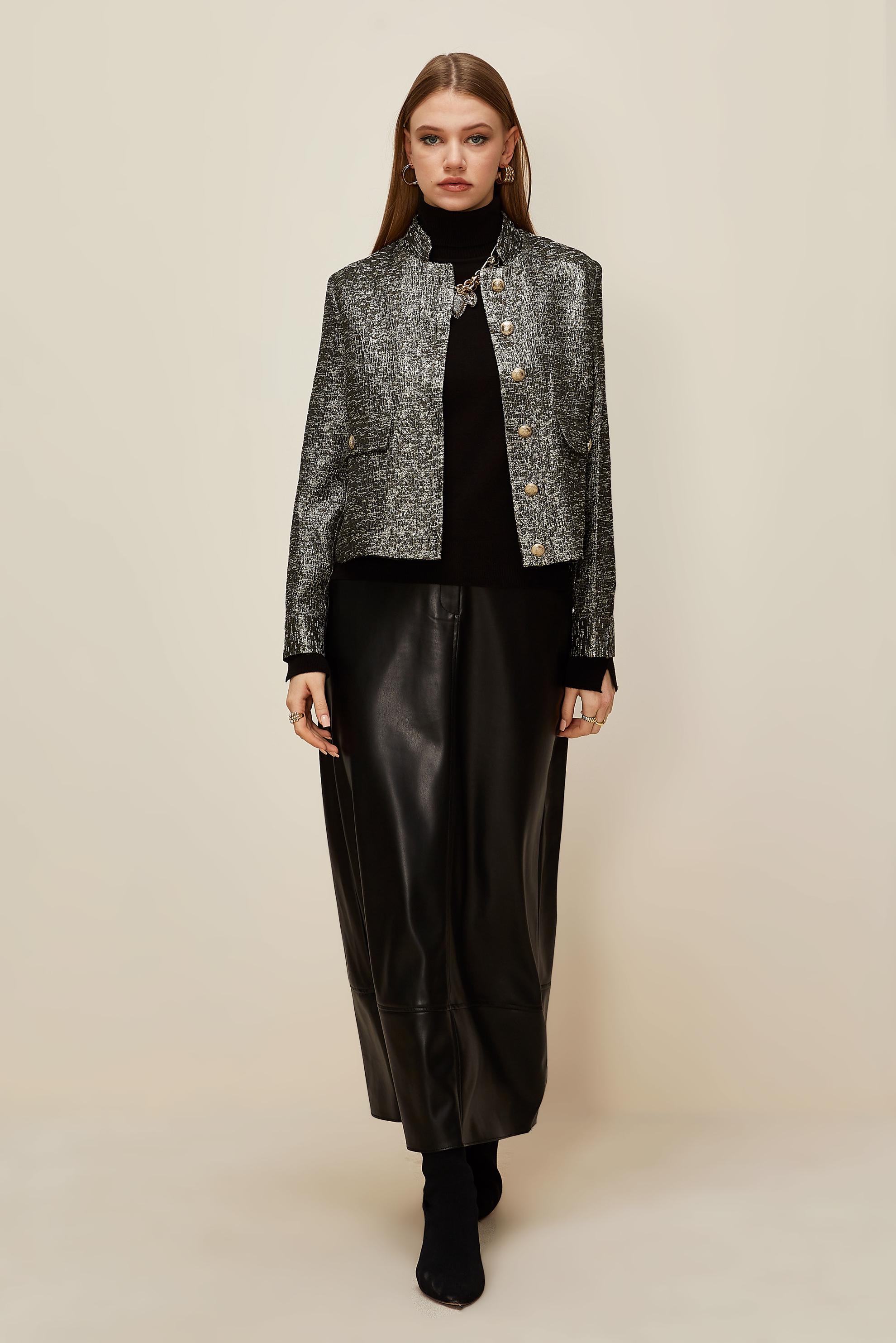 Tesettür giyim ALTIN JAKAR CEKET 45936