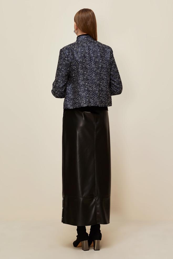 Tesettür giyim LACİVERT JAKAR CEKET 45936 - ALVİNA