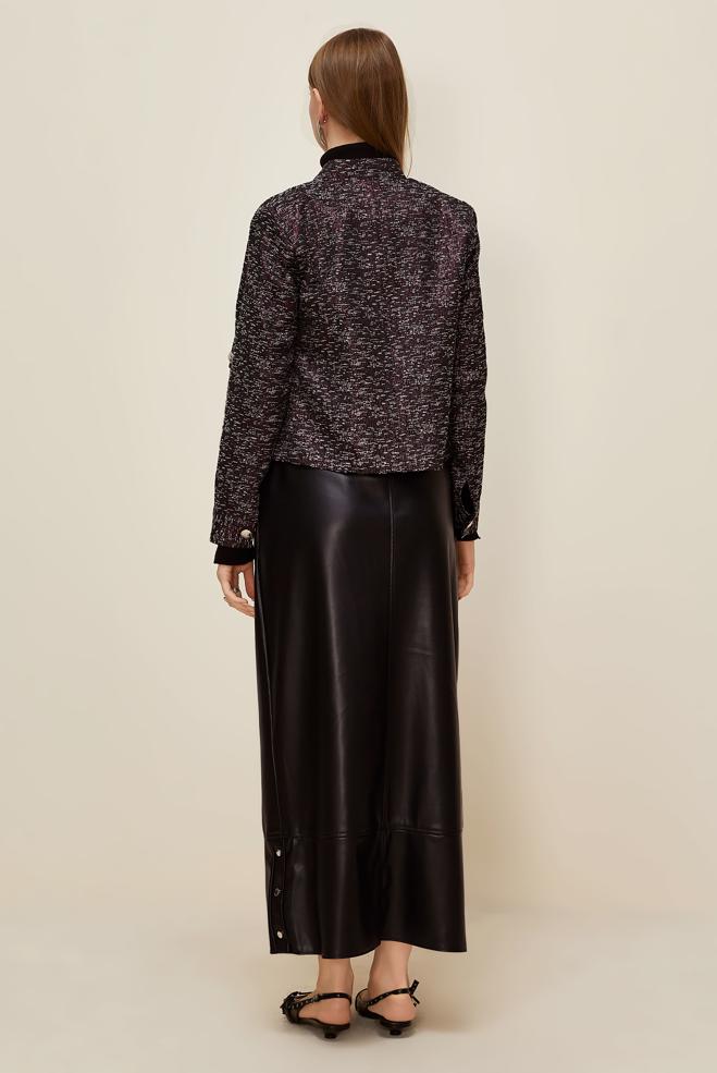 Tesettür giyim MÜRDÜM JAKAR CEKET 45936 - ALVİNA