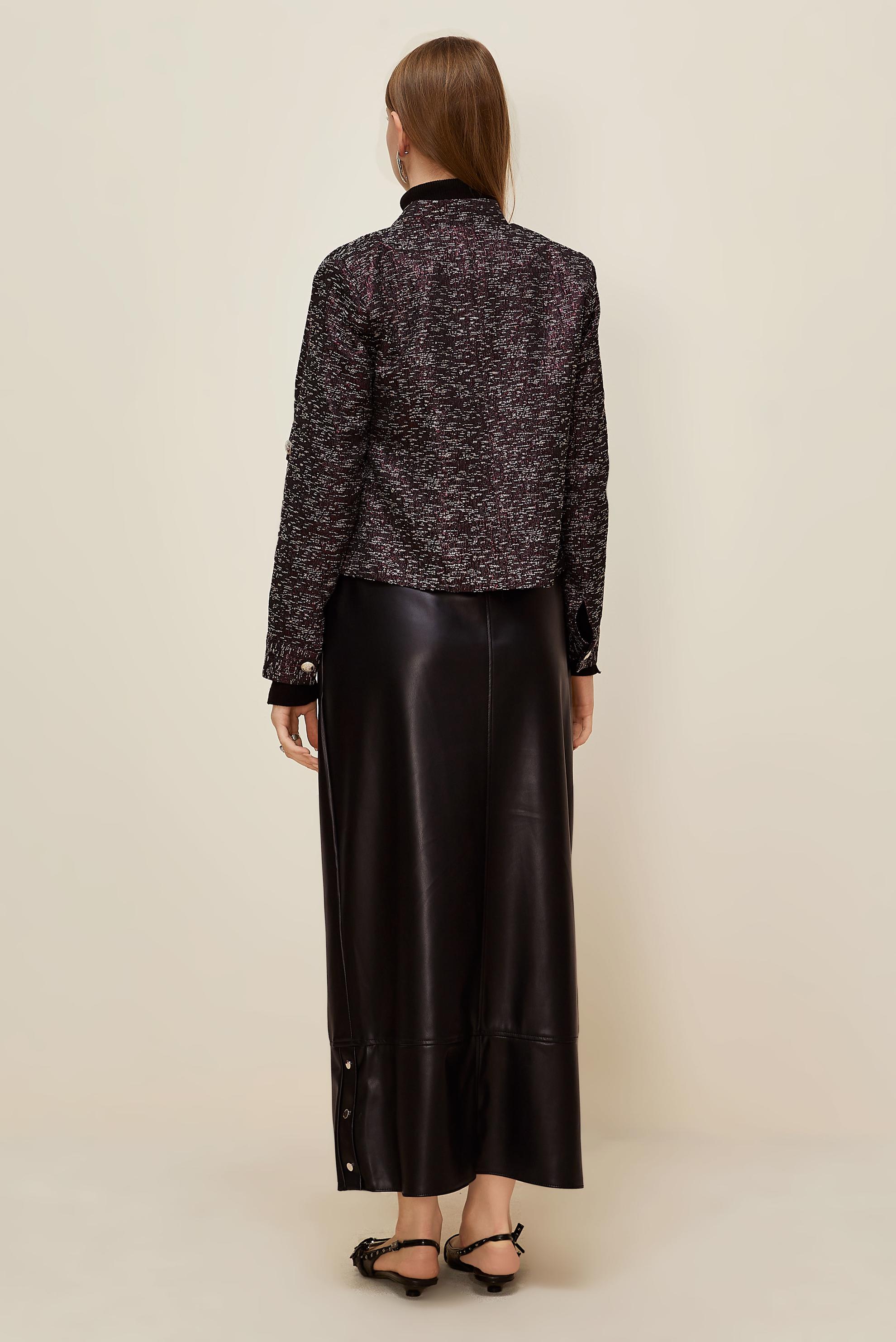 Tesettür giyim MÜRDÜM JAKAR CEKET 45936