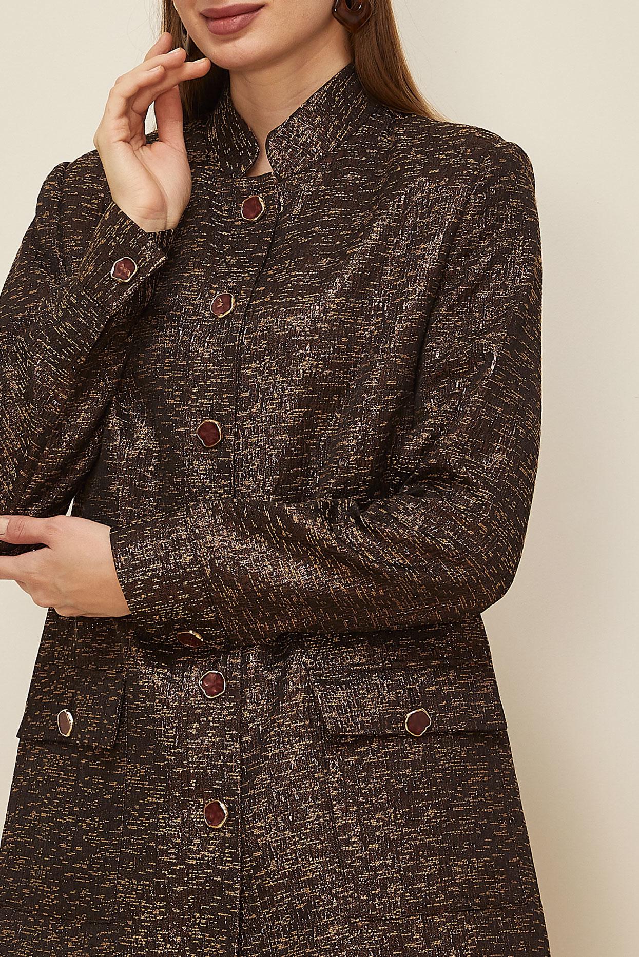 Tesettür giyim KAHVE 45938 JAKAR 77521 CEKET 38-44 TEK 42