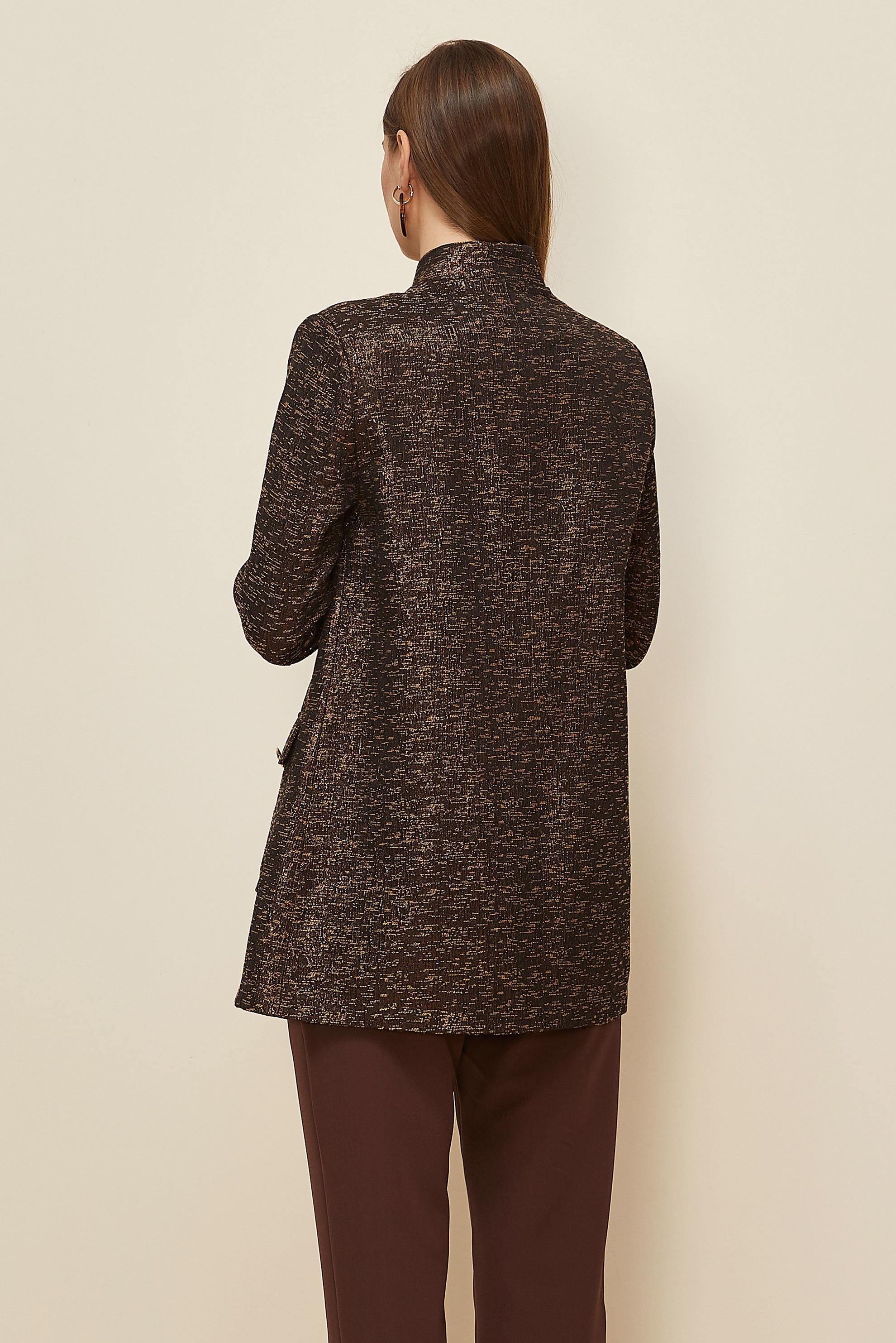 Tesettür giyim KAHVE 45938 JAKAR 77521 CEKET 38-44 TEK 42