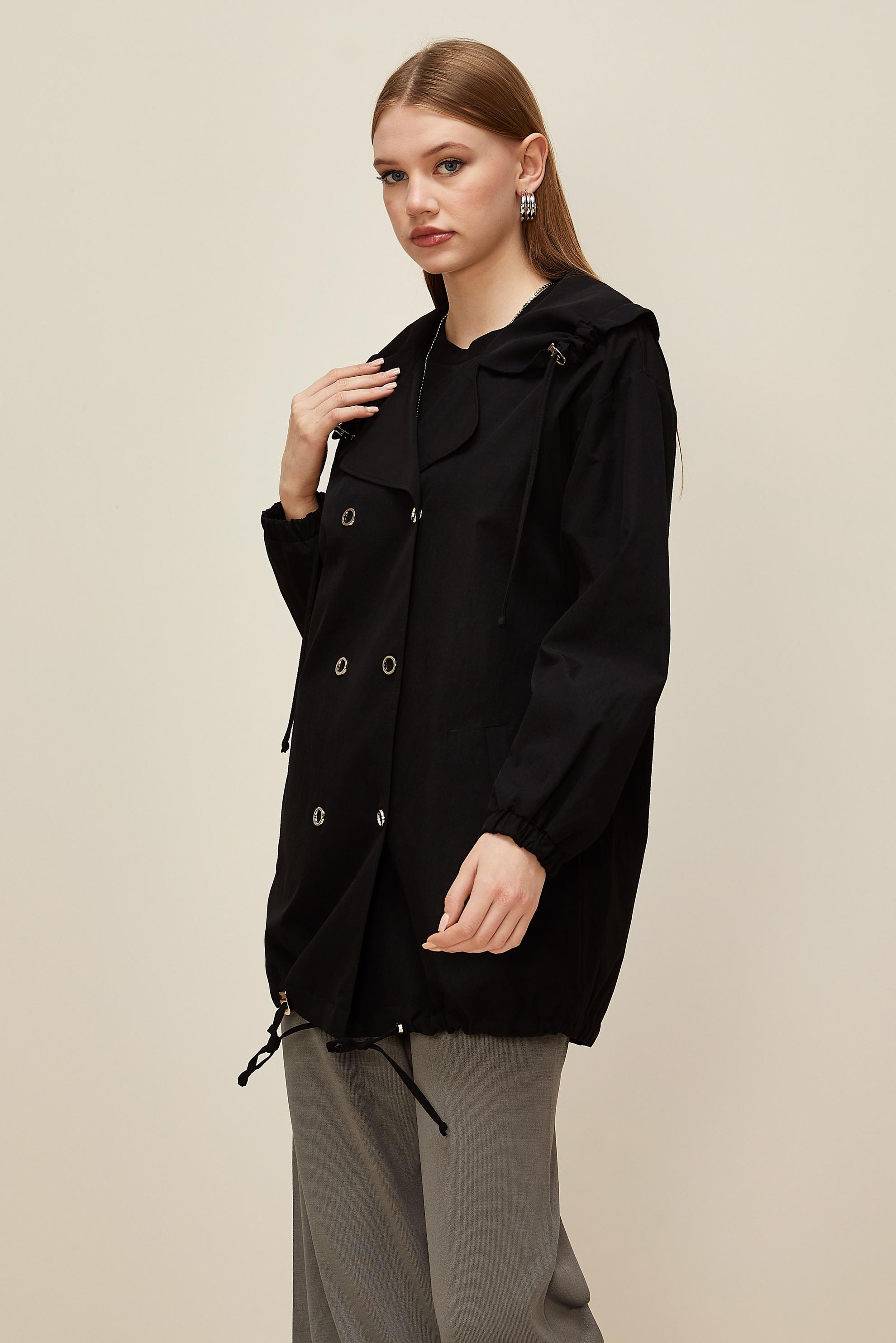 Hijab clothing BLACK SMOCKED JACKET 45982