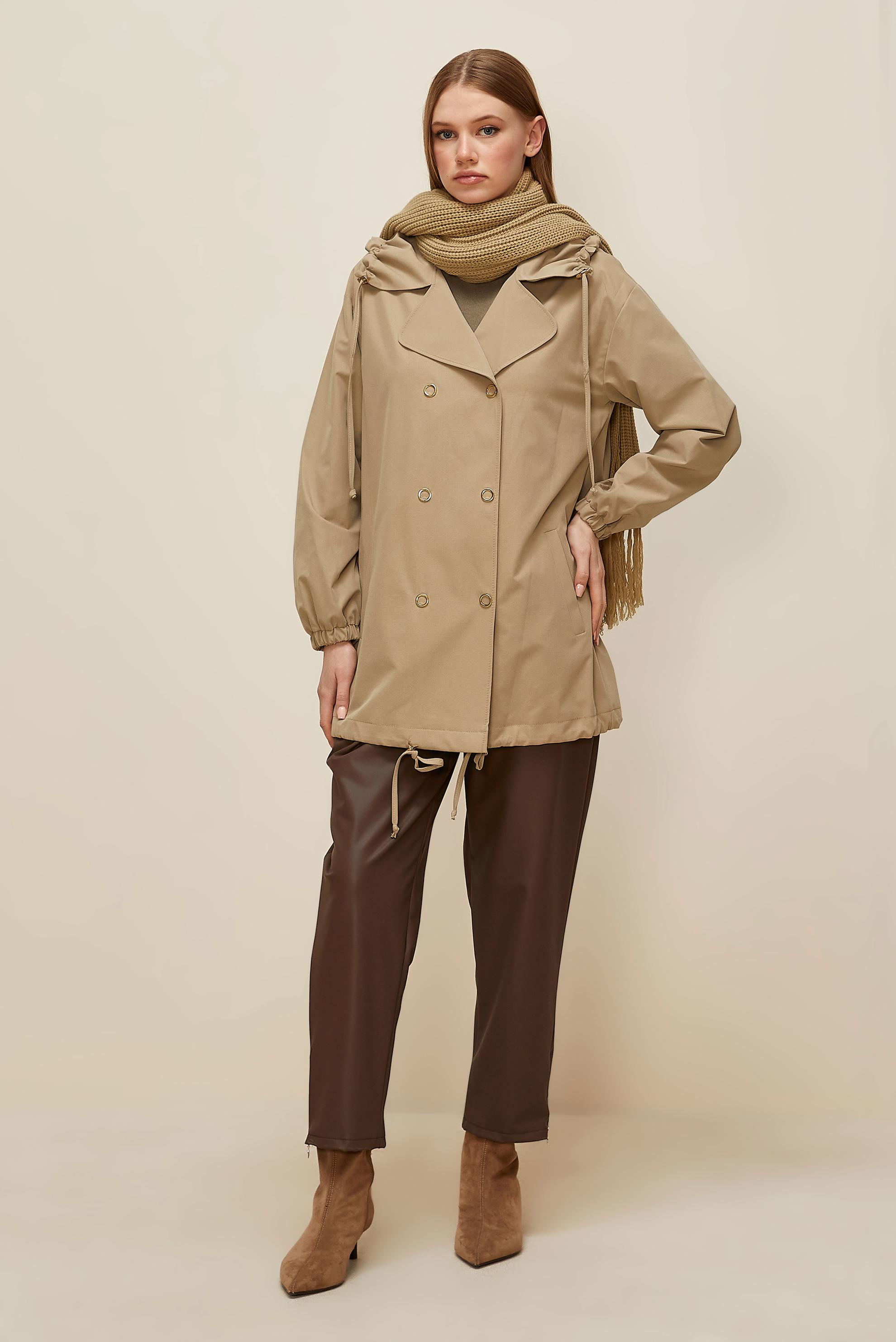 Hijab clothing BROWN SMOCKED JACKET 45982