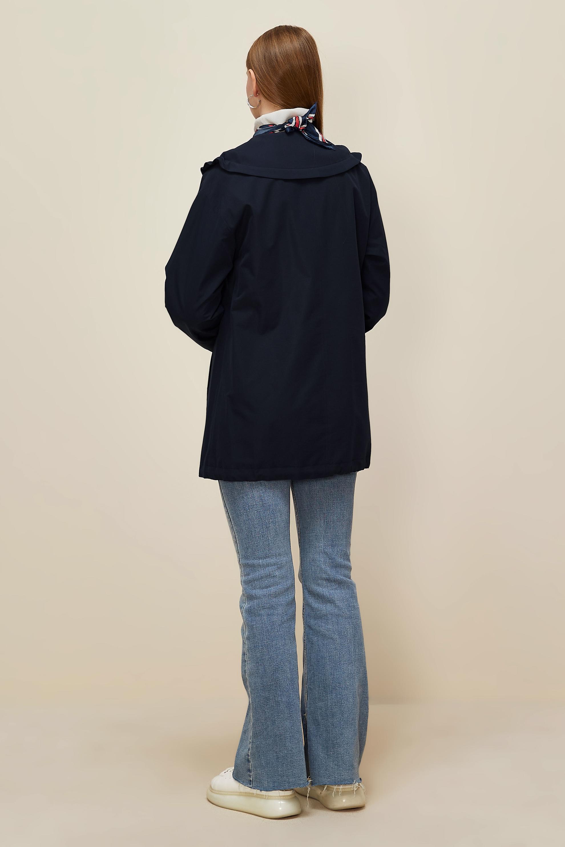 Hijab clothing NAVY BLUE SMOCKED JACKET 45982