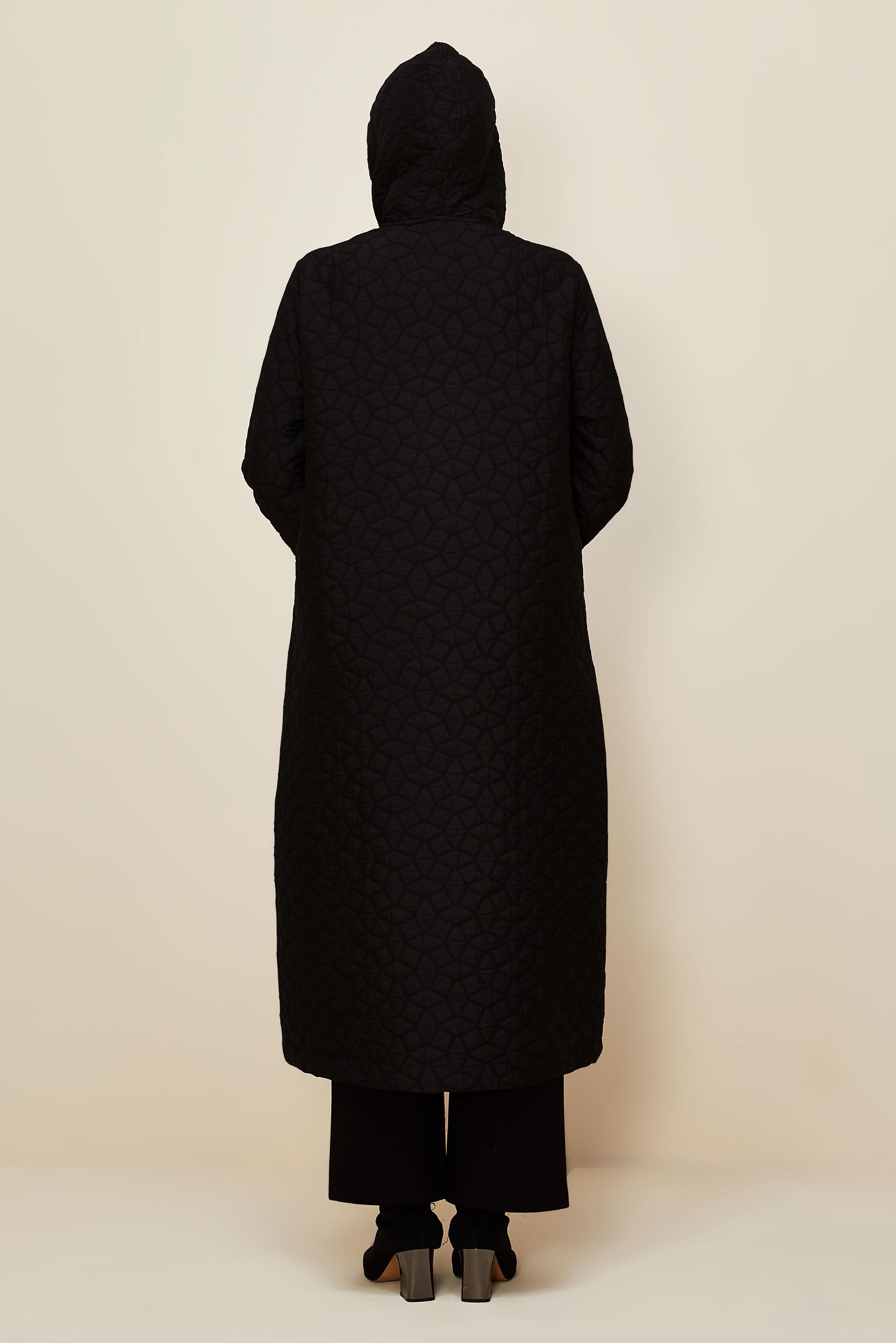 Vêtements hijab NOIR VESTE JACQUARD GRANDE TAILLE 45985