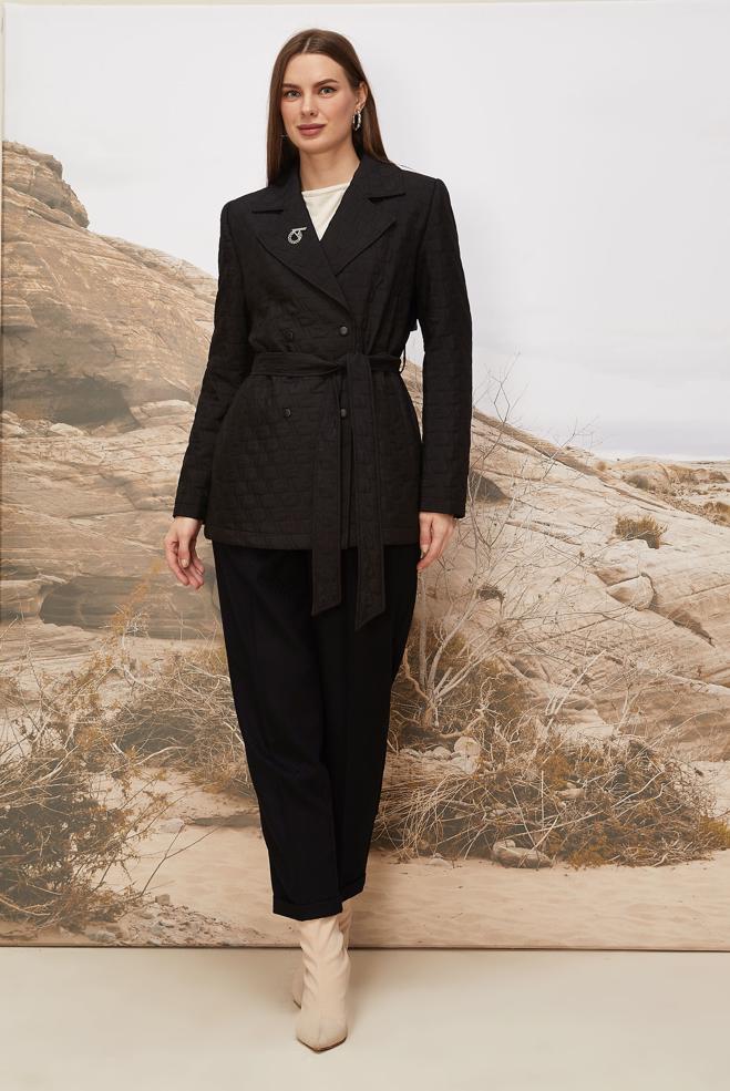 Hijab clothing BLACK 46000 KAPİTONE 5058 CEKET 38-44 TEK40 - ALVİNA