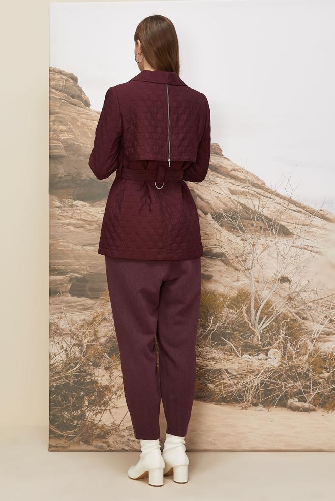 Hijab clothing CLARET RED 46000 KAPİTONE 5058 CEKET 38-44 TEK40 - ALVİNA