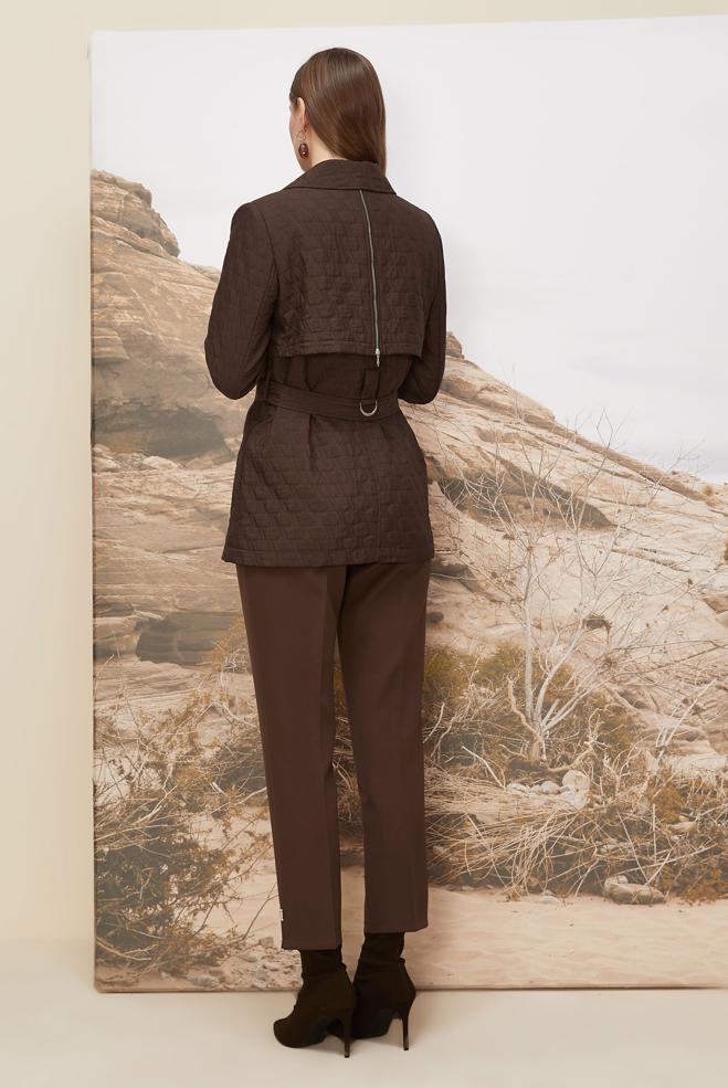 Hijab clothing BROWN 46000 KAPİTONE 5058 CEKET 38-44 TEK40 - ALVİNA