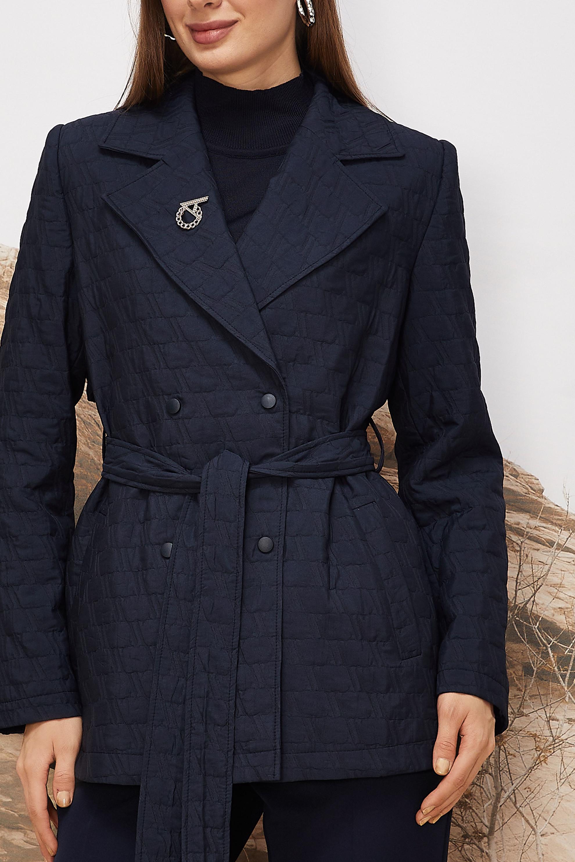 Hijab clothing NAVY BLUE BELTED QUILTED JACKET 46000