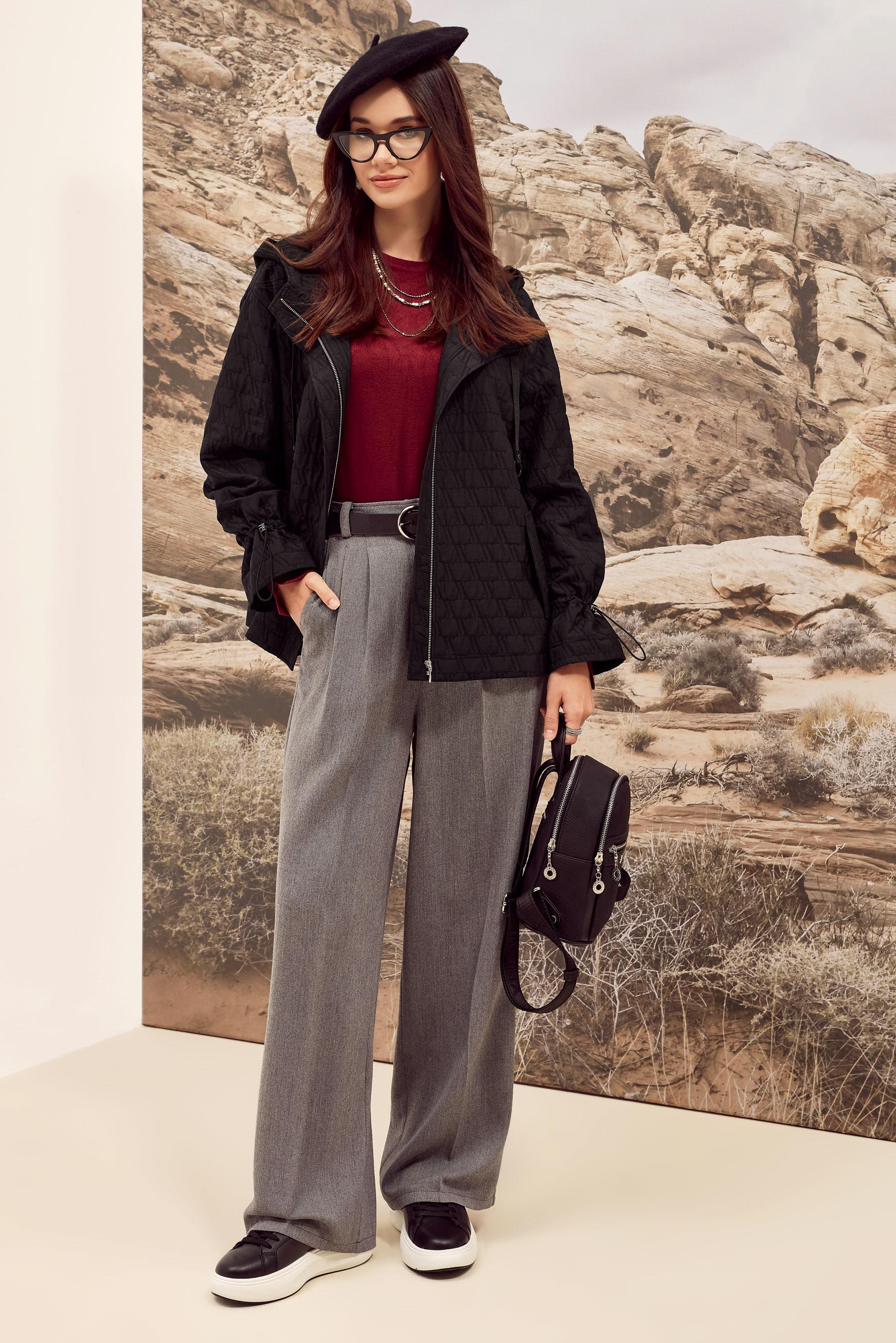 Tesettür giyim SİYAH 46005 KAPİTONE 5058 CEKET 38-42 TEK 40