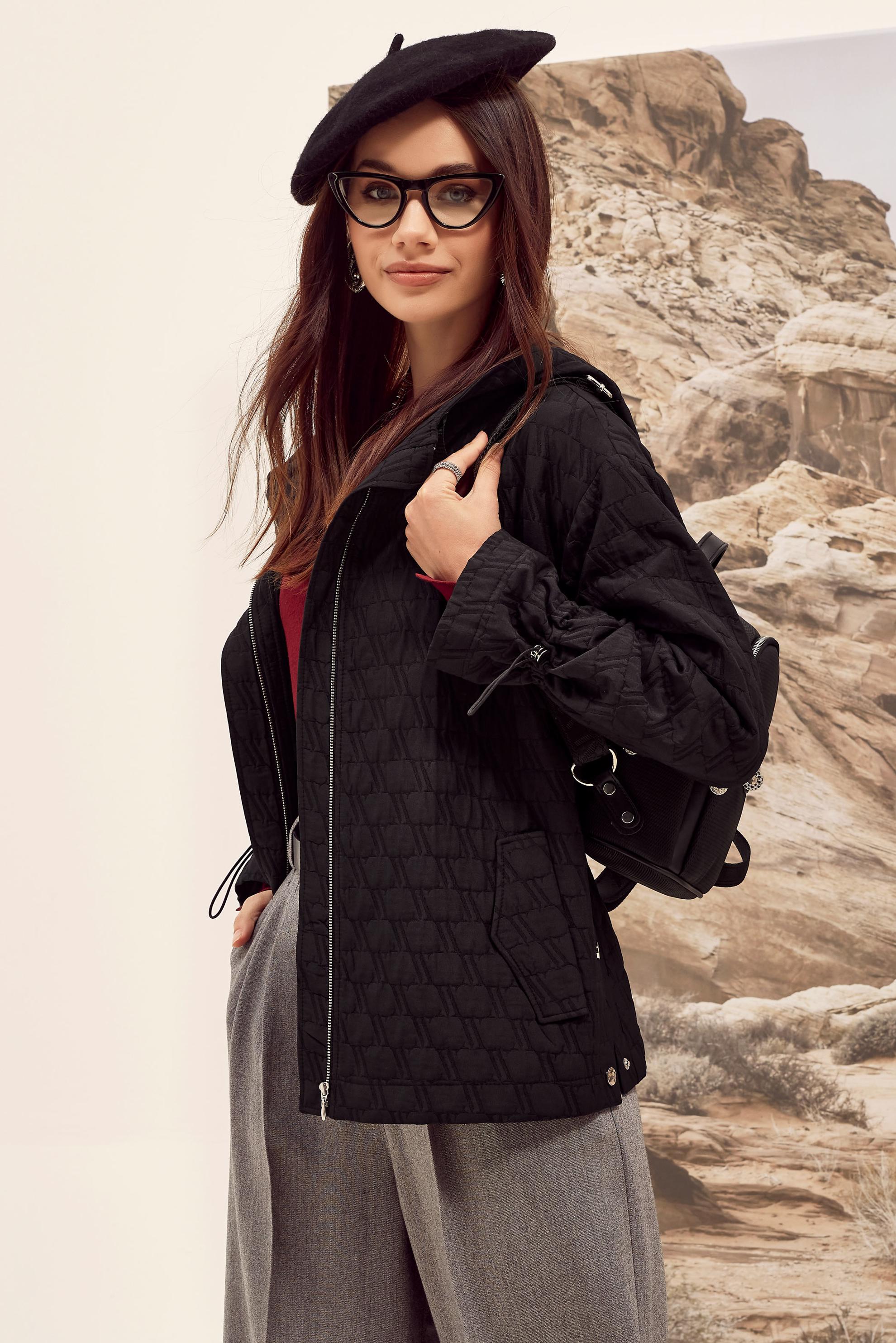 Tesettür giyim SİYAH 46005 KAPİTONE 5058 CEKET 38-42 TEK 40