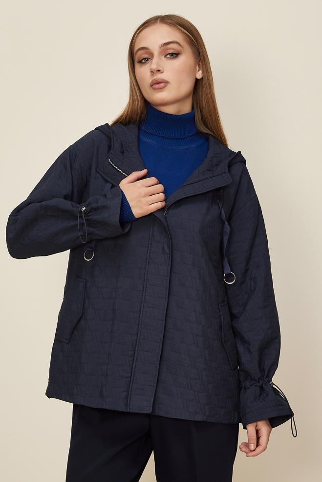 Hijab clothing NAVY BLUE QUILTED JACKET 46005 - ALVİNA