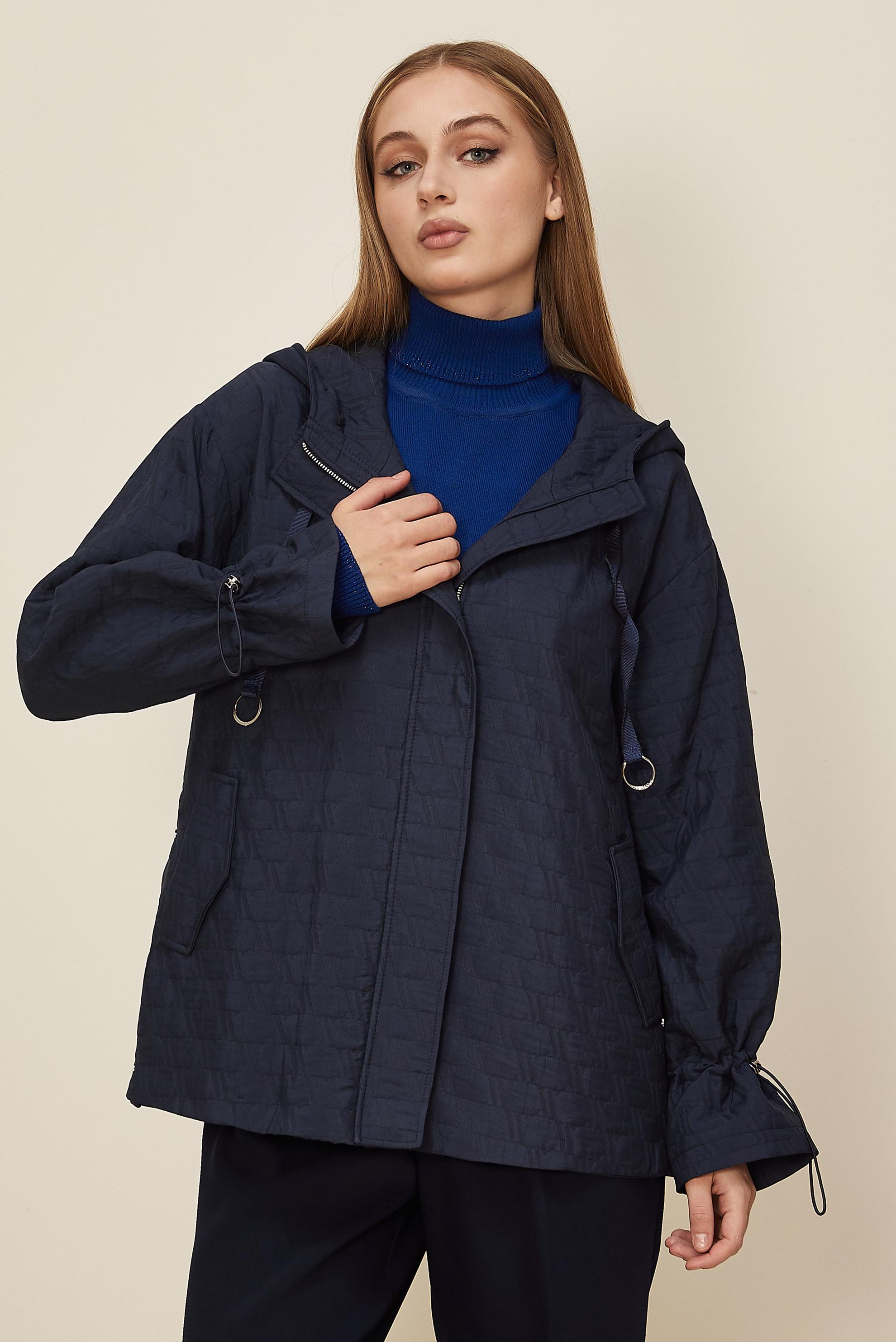 Hijab clothing NAVY BLUE QUILTED JACKET 46005