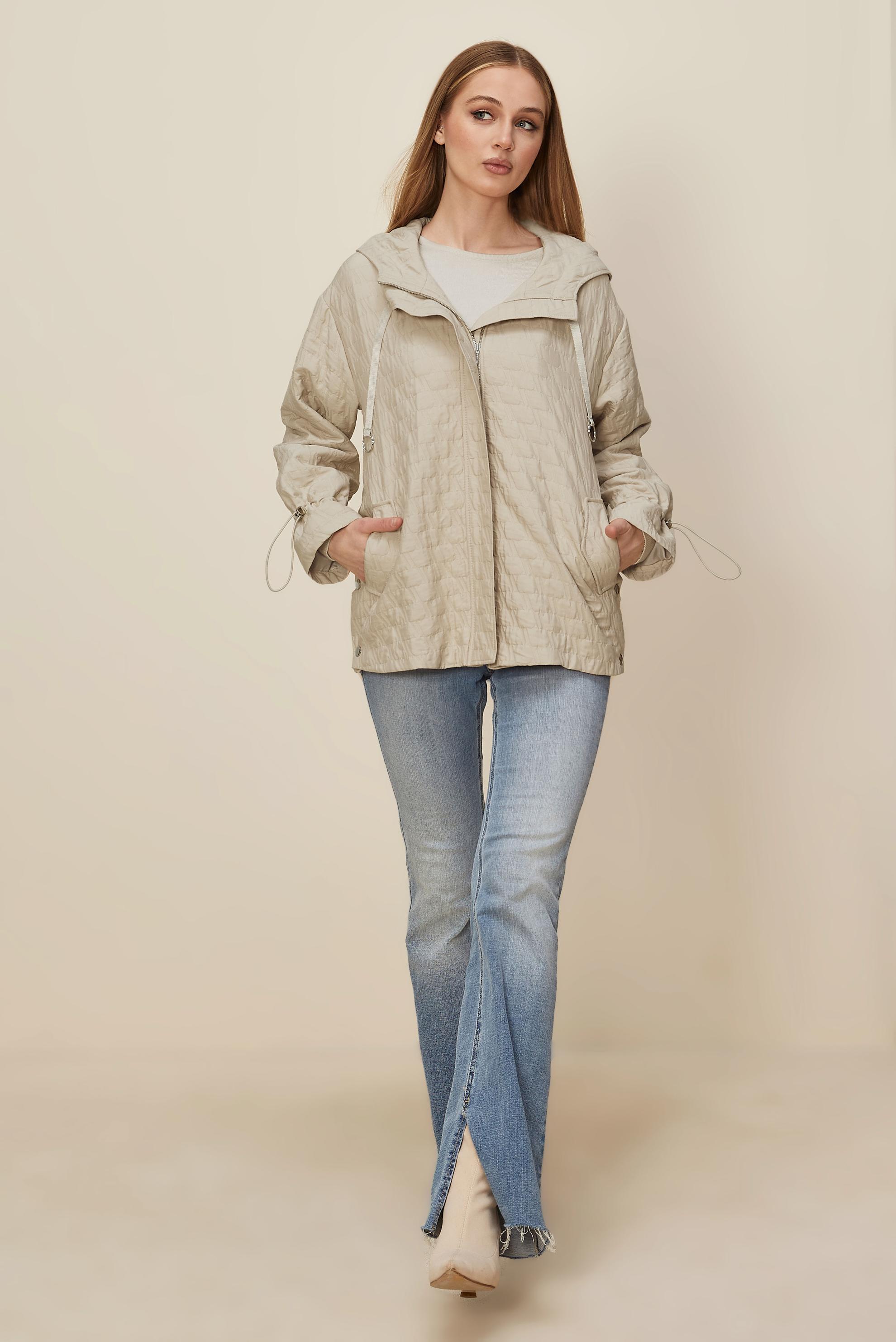 Hijab clothing BEIGE QUILTED JACKET 46005