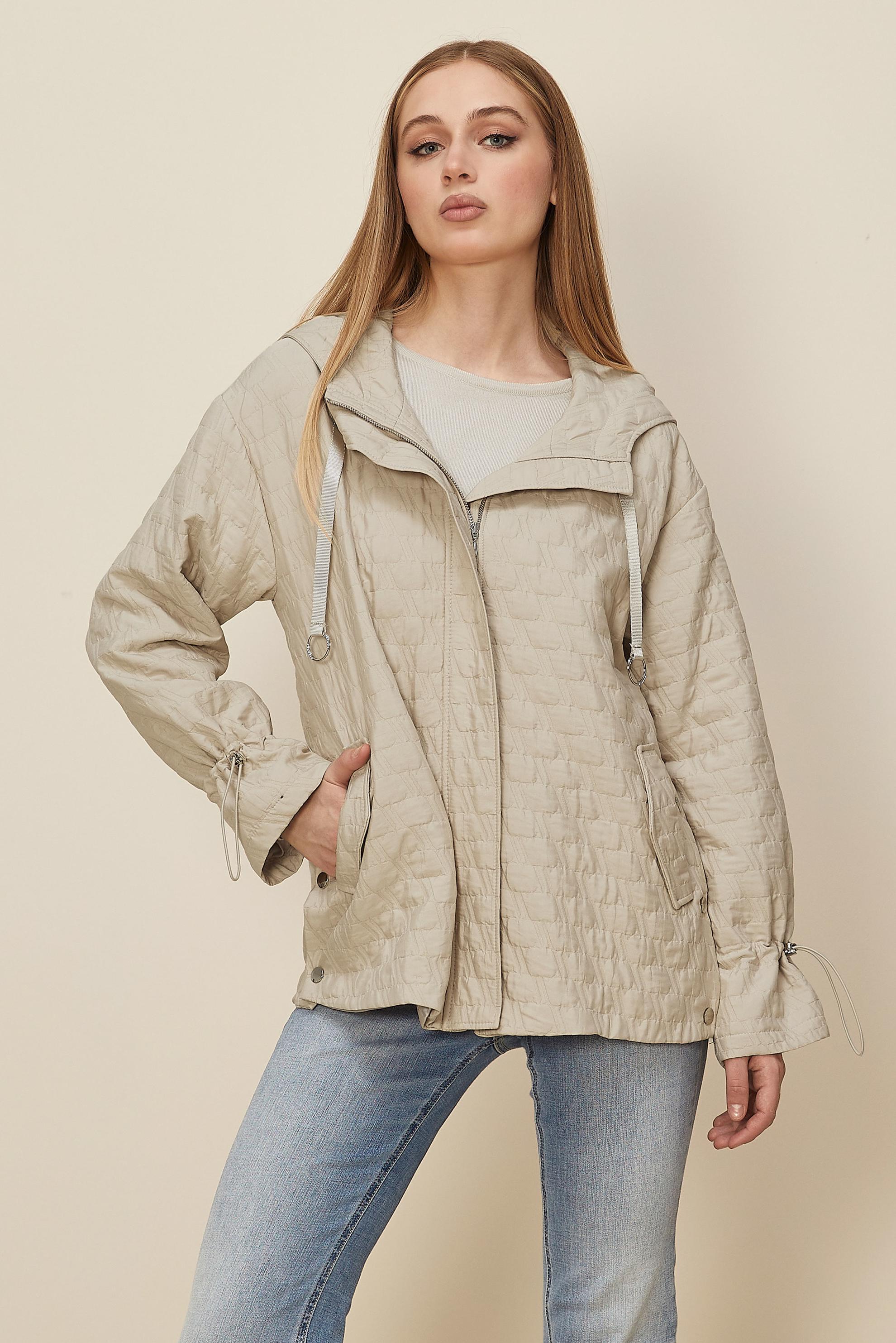 Hijab clothing BEIGE QUILTED JACKET 46005