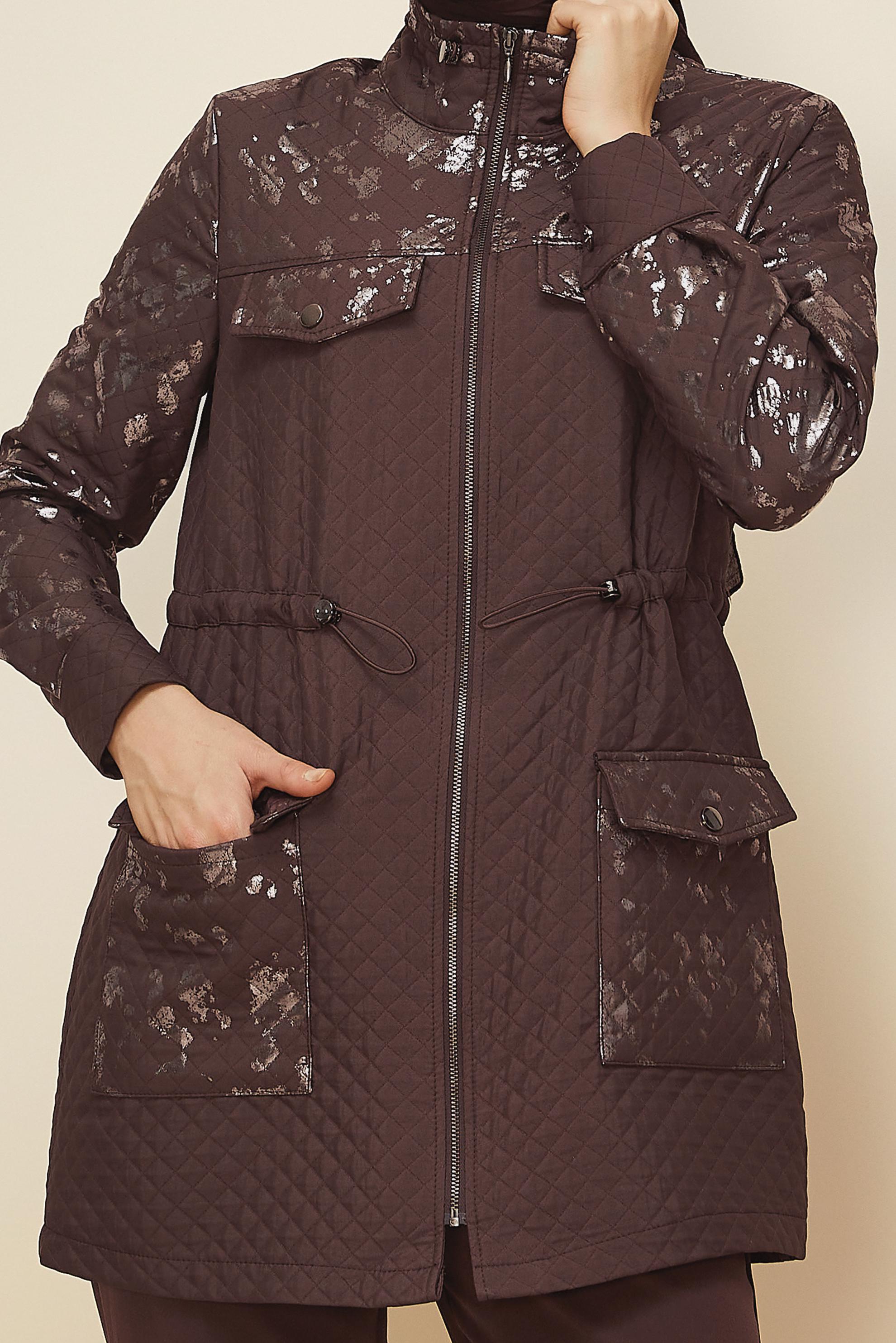 Vêtements hijab BRUN VESTE MATELASSÉE 46009