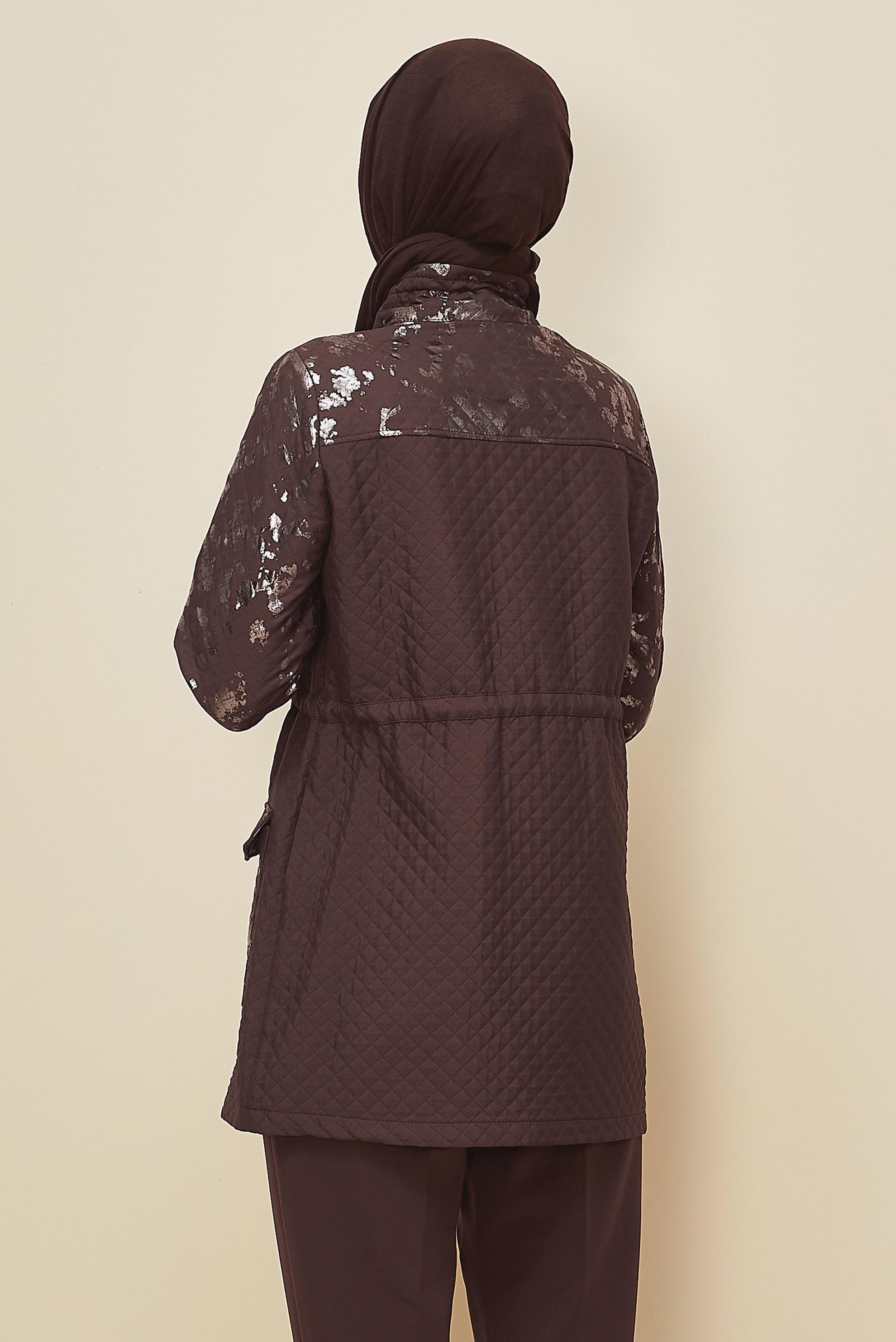 Vêtements hijab BRUN VESTE MATELASSÉE 46009