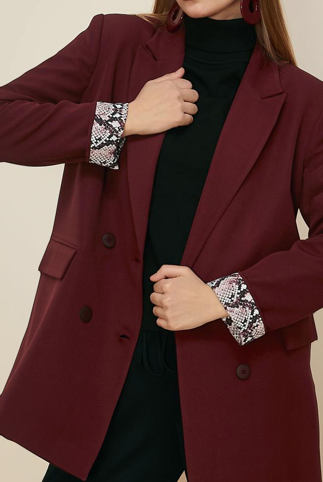 Hijab clothing CLARET RED 46191 4102 CEKET 38-46 TEK 40 - ALVİNA