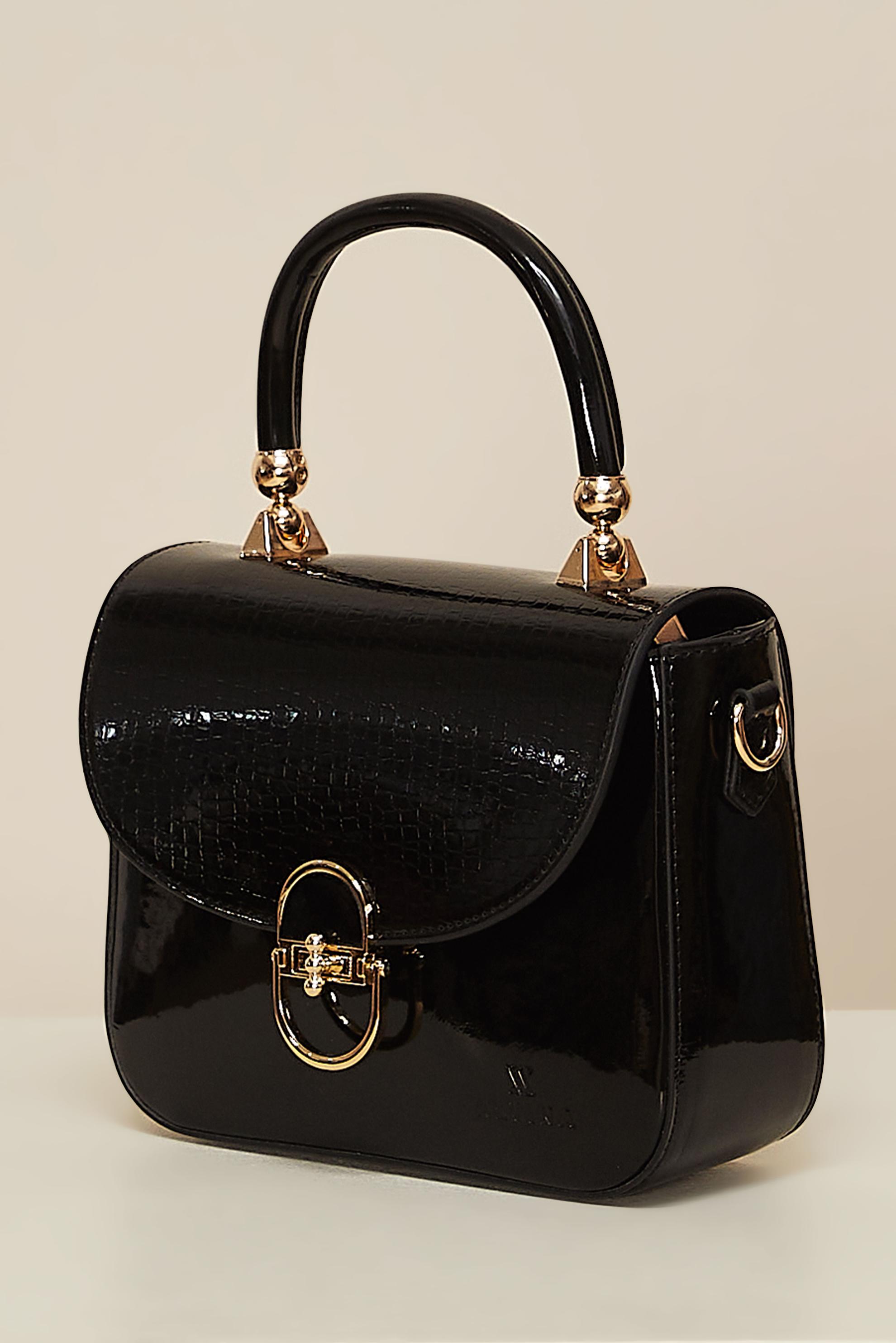 Vêtements hijab NOIR ALVINA SAC TEXTURÉ BRILLANT 1218