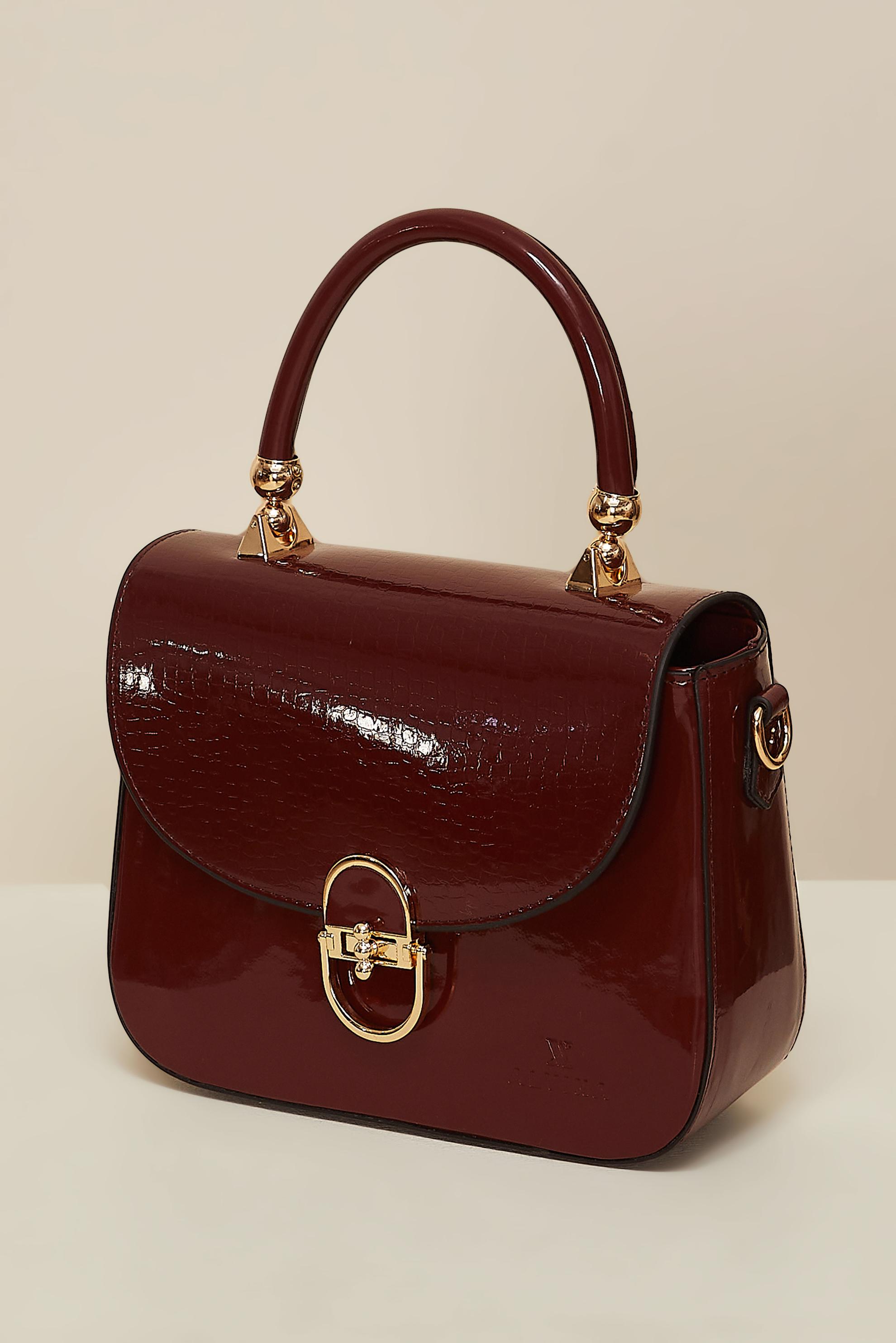 Vêtements hijab ROUGE BORDEAUX ALVINA SAC TEXTURÉ BRILLANT 1218