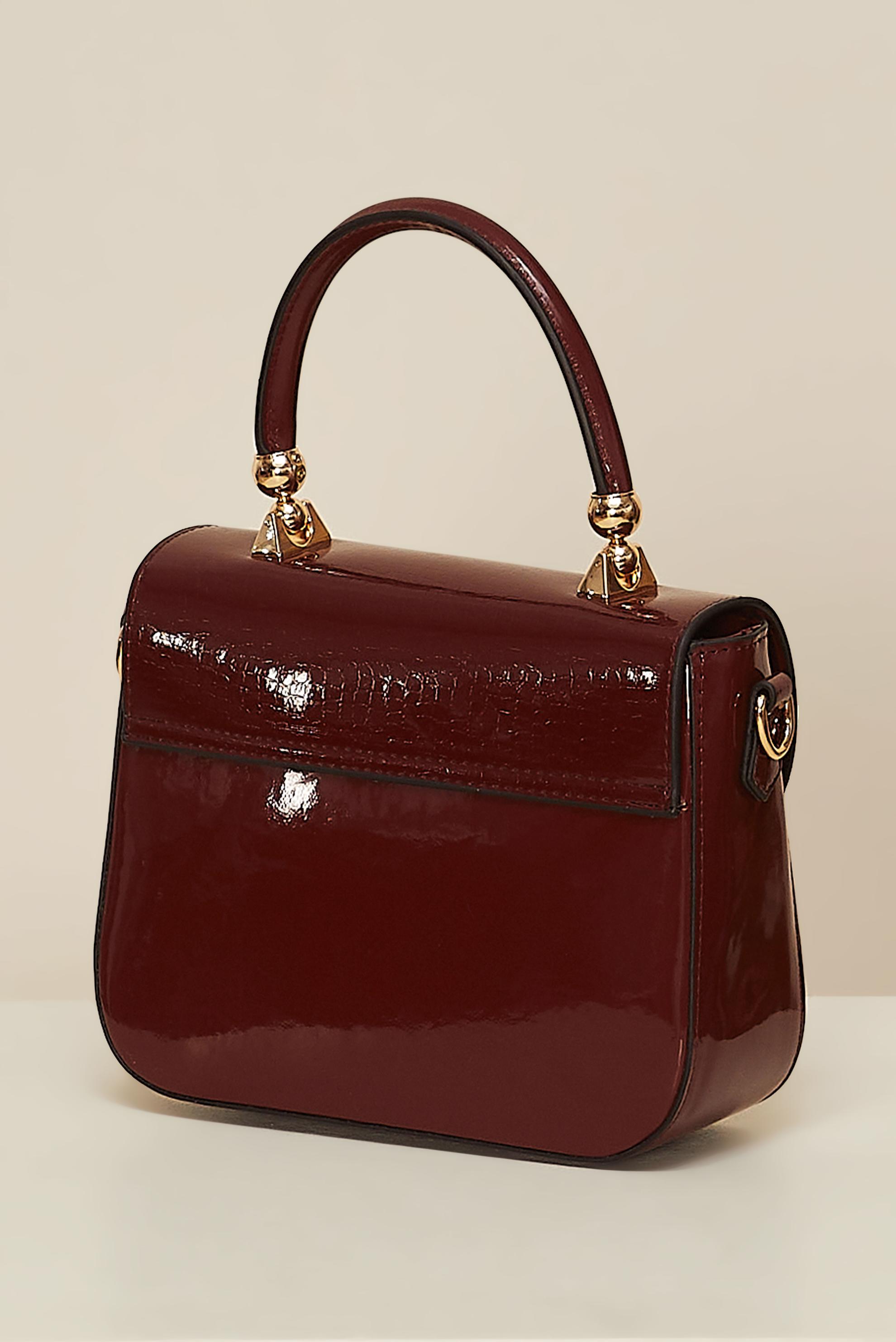 Vêtements hijab ROUGE BORDEAUX ALVINA SAC TEXTURÉ BRILLANT 1218