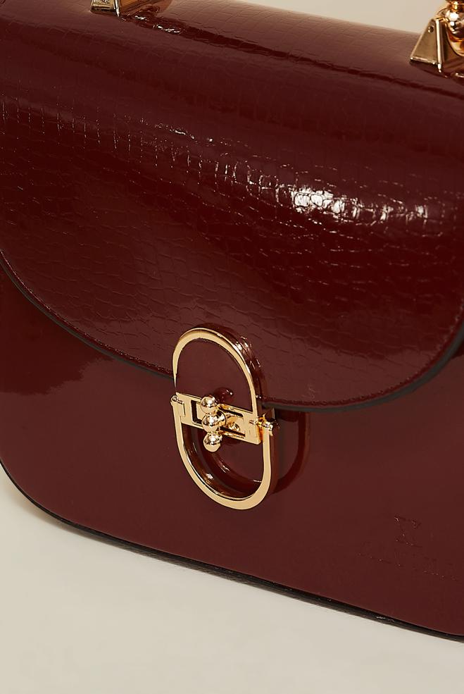 Vêtements hijab ROUGE BORDEAUX ALVINA SAC TEXTURÉ BRILLANT 1218 - ALVİNA