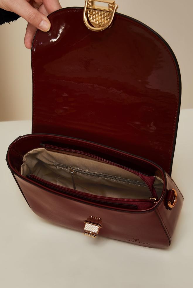 Vêtements hijab ROUGE BORDEAUX ALVINA SAC TEXTURÉ BRILLANT 1218 - ALVİNA