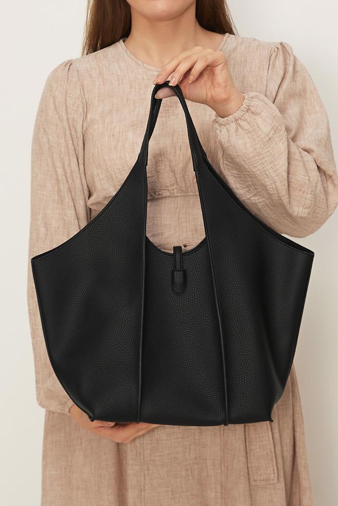 Tesettür giyim SİYAH ALVİNA SUNİ DERİ KOL ÇANTASI 1255 - ALVİNA