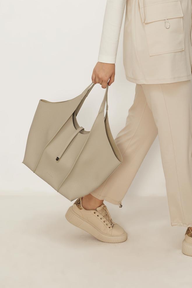 Tesettür giyim VİZON ALVİNA SUNİ DERİ KOL ÇANTASI 1255 - ALVİNA