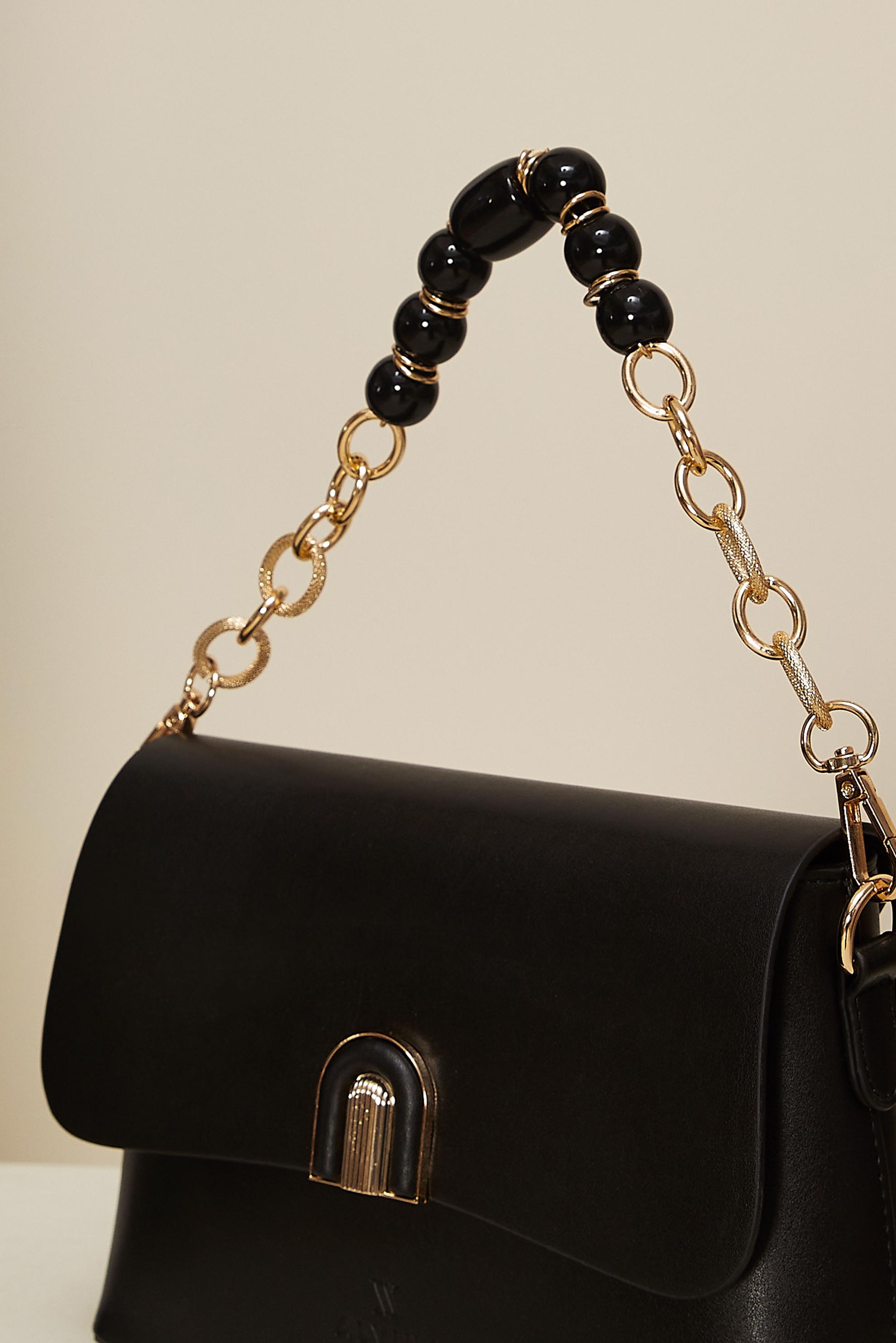 Tesettür giyim SİYAH ALVİNA BONCUK DETAYLI ÇANTA 1265