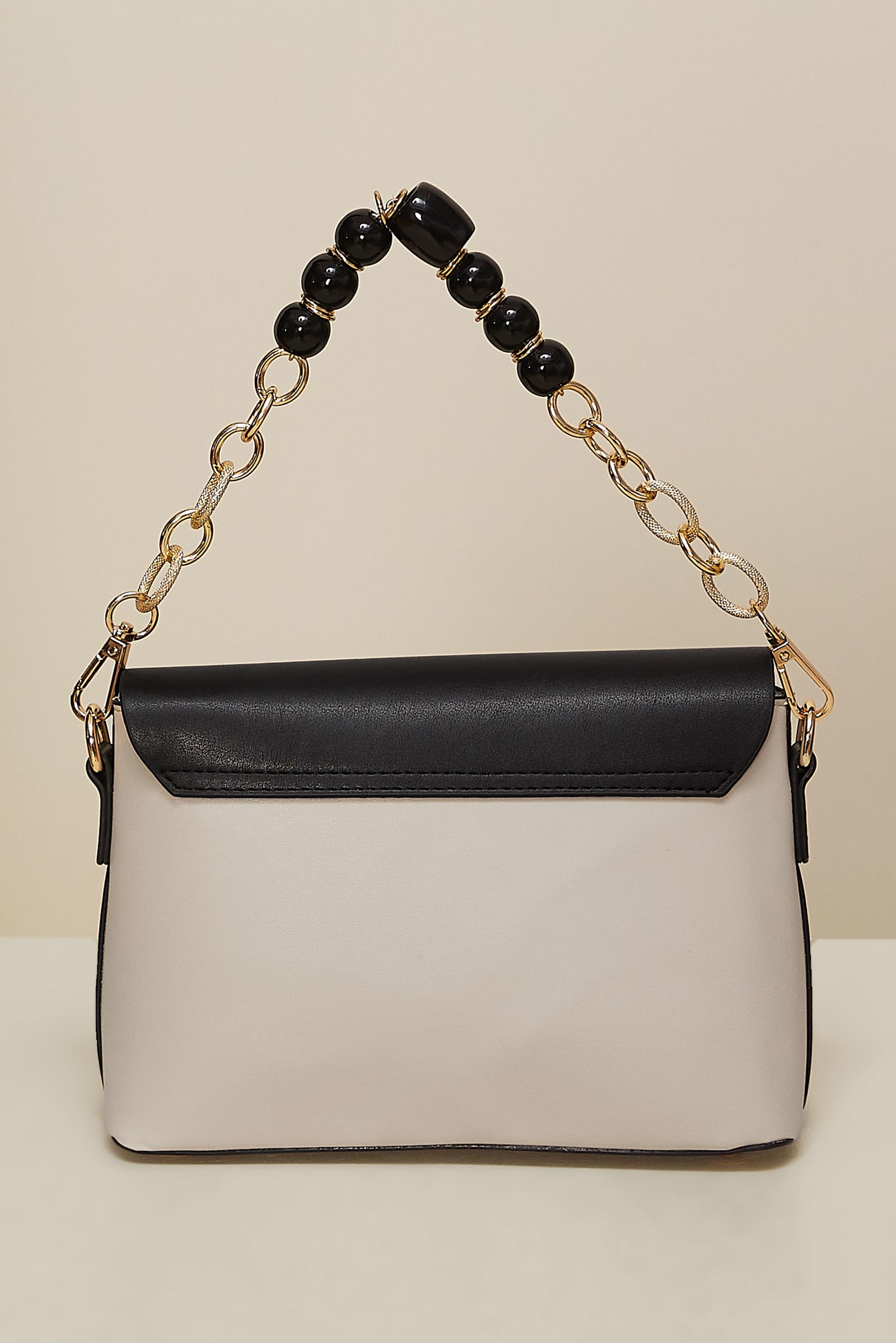 Tesettür giyim BEYAZ ALVİNA BONCUK DETAYLI ÇANTA 1265