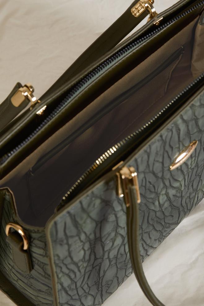 Tesettür giyim HAKİ ALVİNA SUNİ DERİ ÇANTA 1284 - ALVİNA