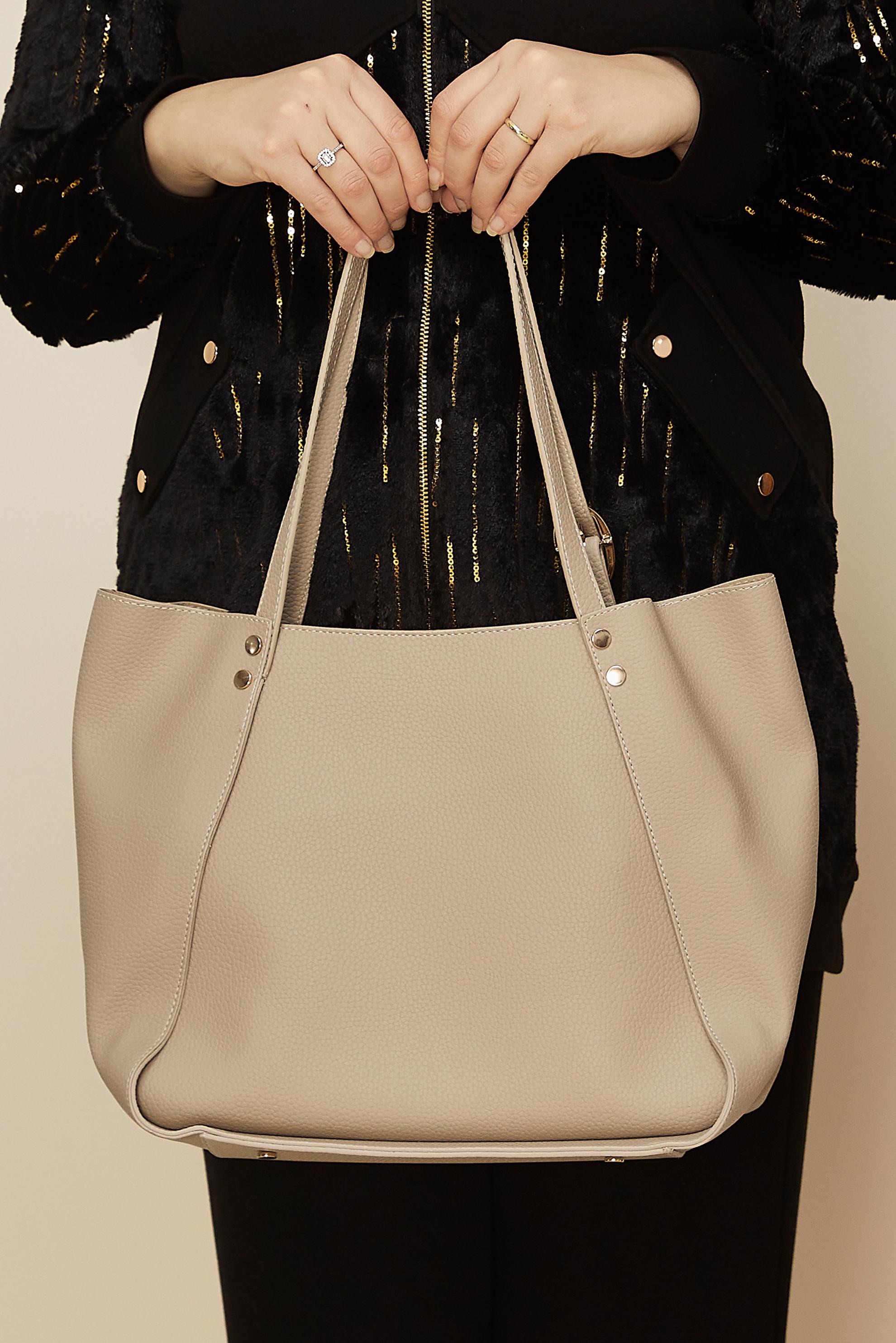 Hijab clothing MINK ALVINA FAUX-LEATHER SHOULDER BAG 1286