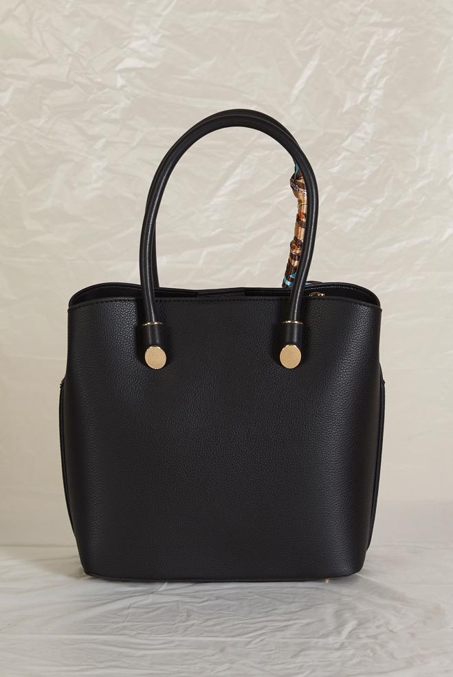 Tesettür giyim SİYAH ALVİNA FULAR DETAYLI ÇANTA 196 - ALVİNA