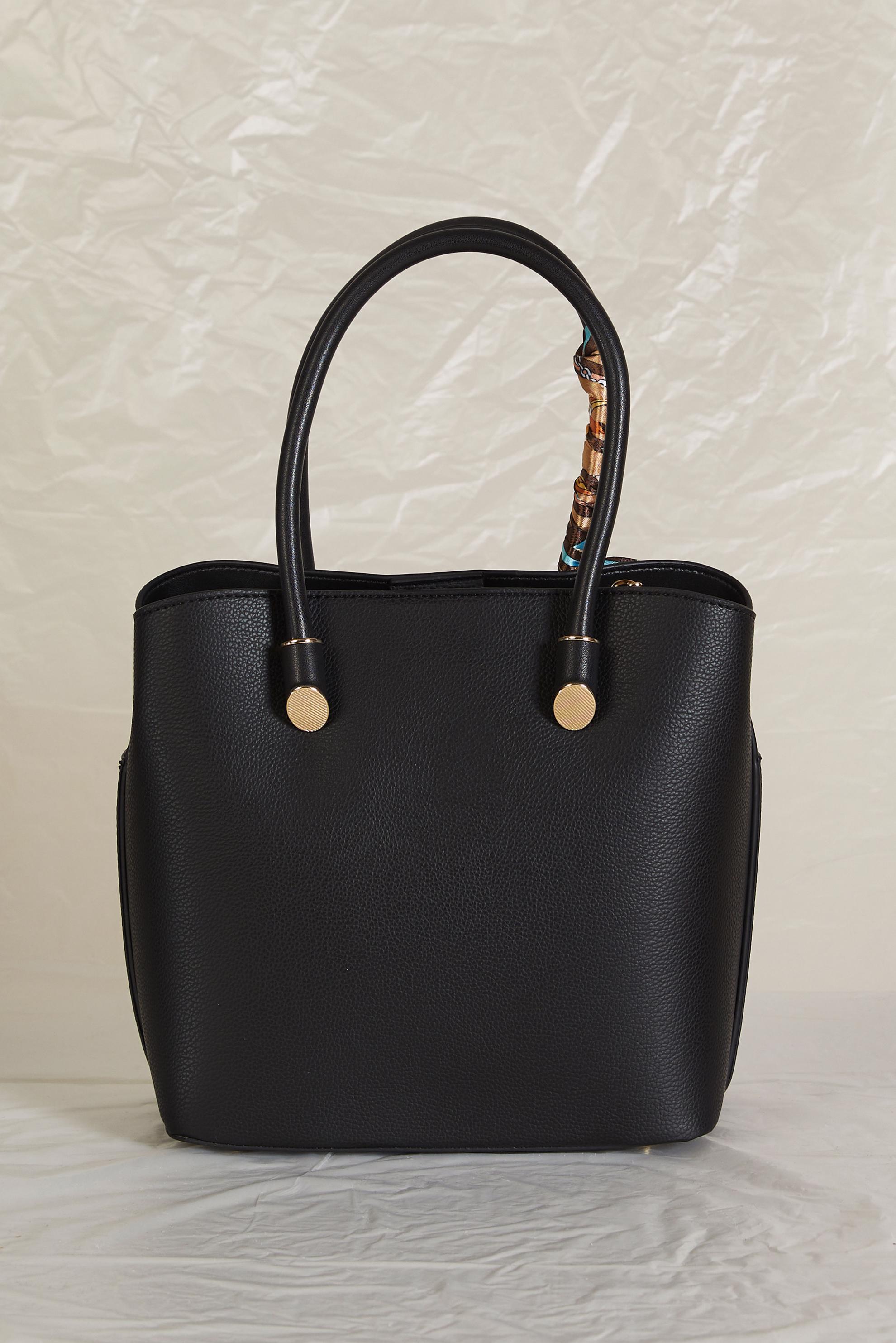 Tesettür giyim SİYAH ALVİNA FULAR DETAYLI ÇANTA 196