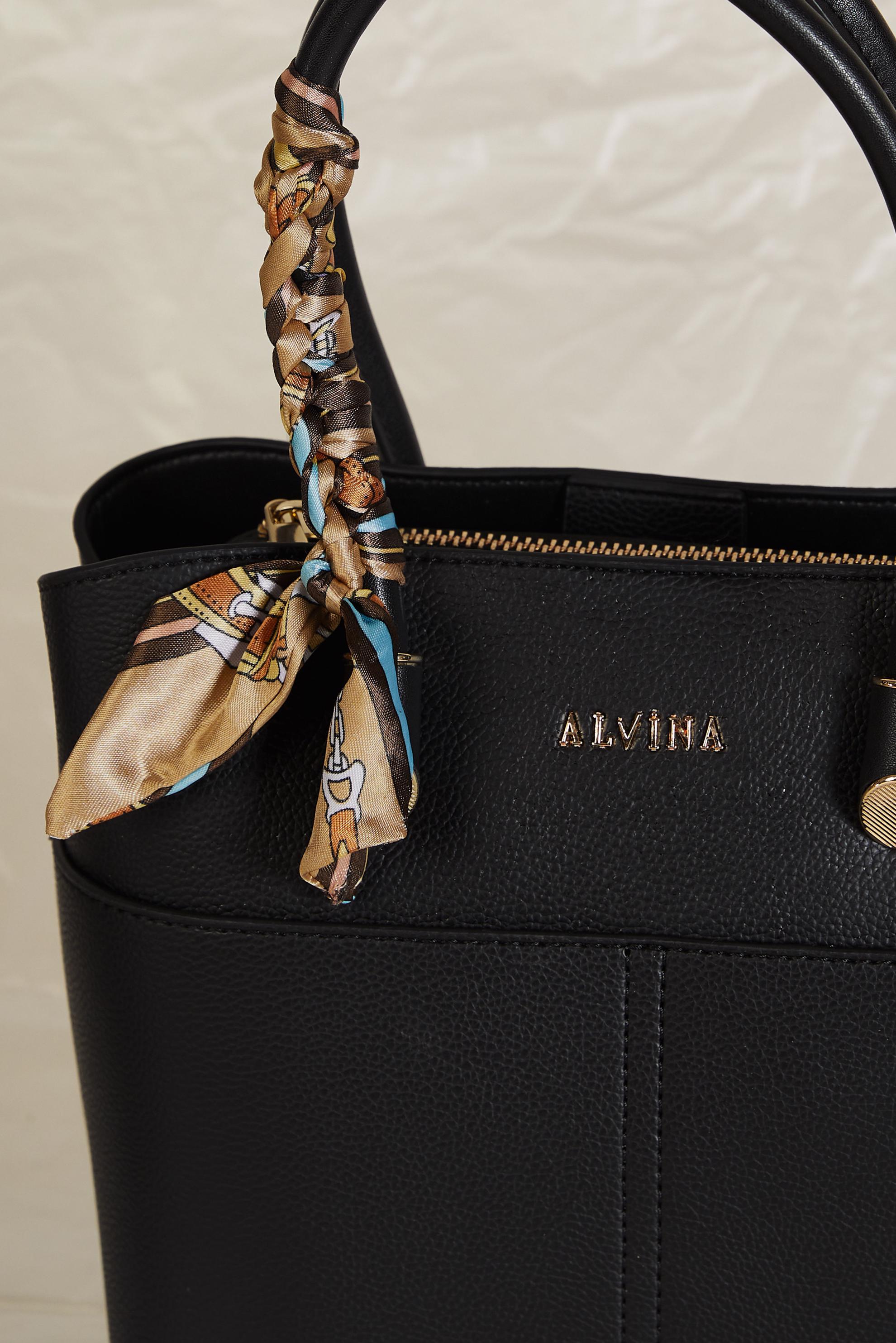 Tesettür giyim SİYAH ALVİNA FULAR DETAYLI ÇANTA 196