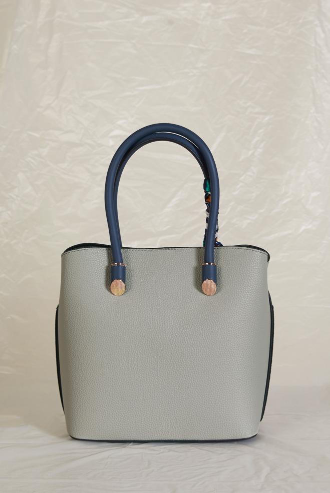 Tesettür giyim GRİ ALVİNA FULAR DETAYLI ÇANTA 196 - ALVİNA