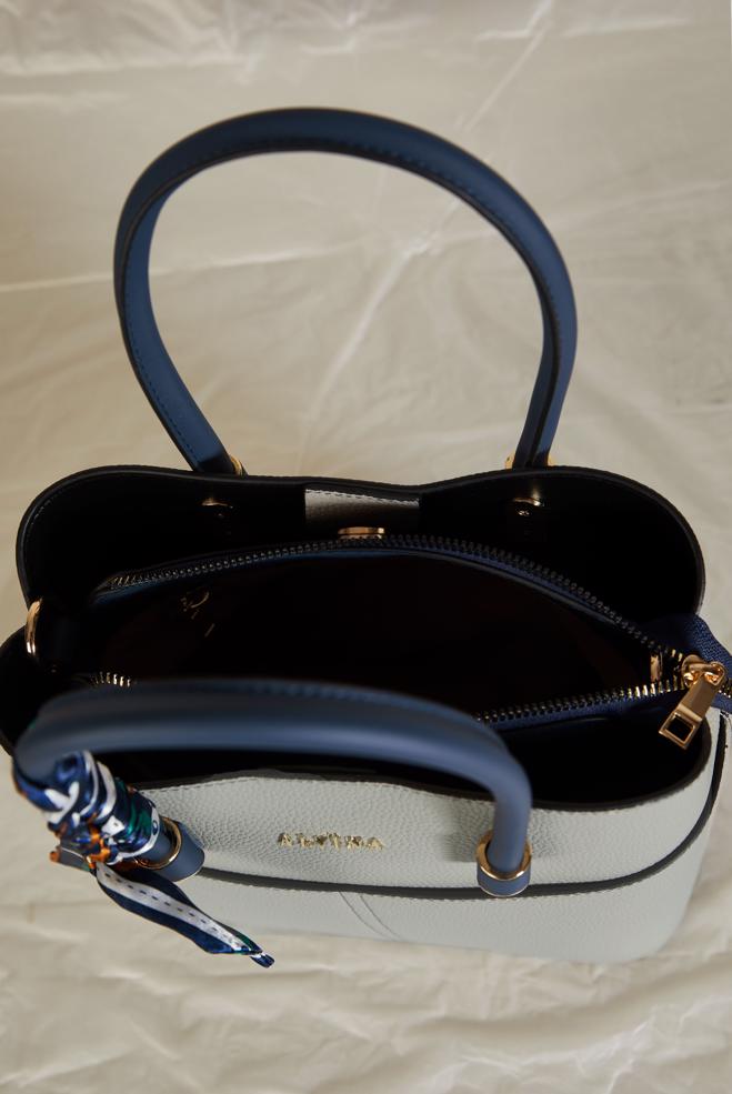 Tesettür giyim GRİ ALVİNA FULAR DETAYLI ÇANTA 196 - ALVİNA